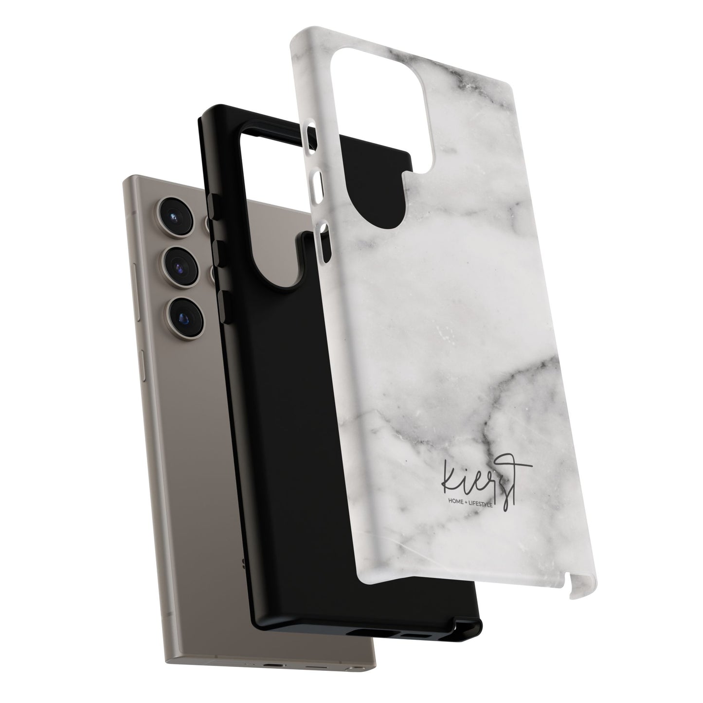 Lived-In White and Grey Marble Samsung Galaxy Case | Soft Strength, Redefined