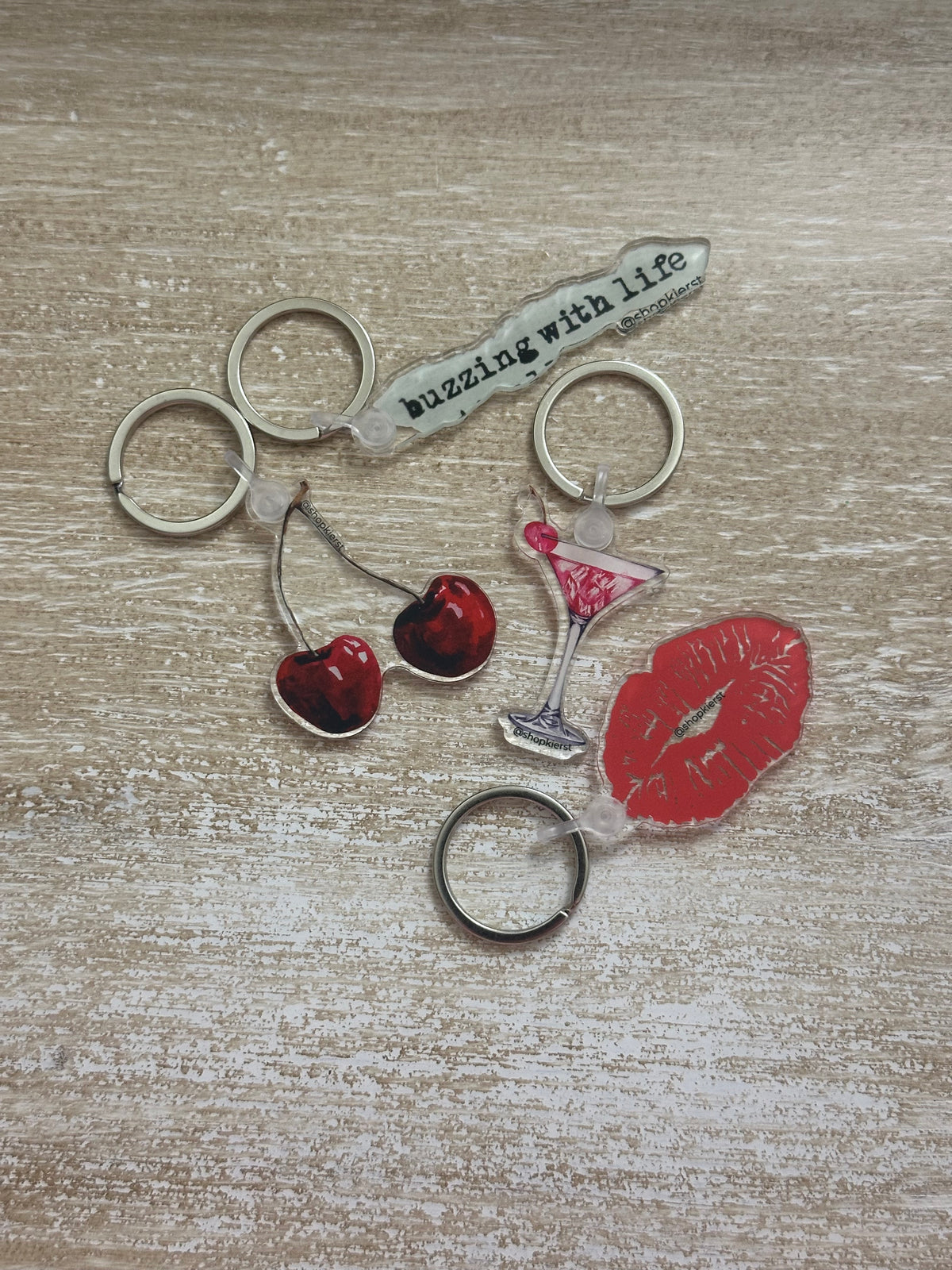 Moody Cherries Mini Keychain