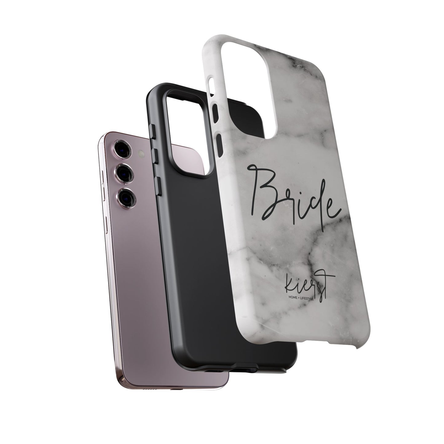 Bride Lived-In White and Grey Marble Samsung Galaxy Phone Case