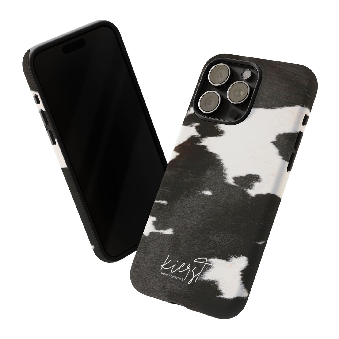 Black and White Cow Hide Print iPhone Case