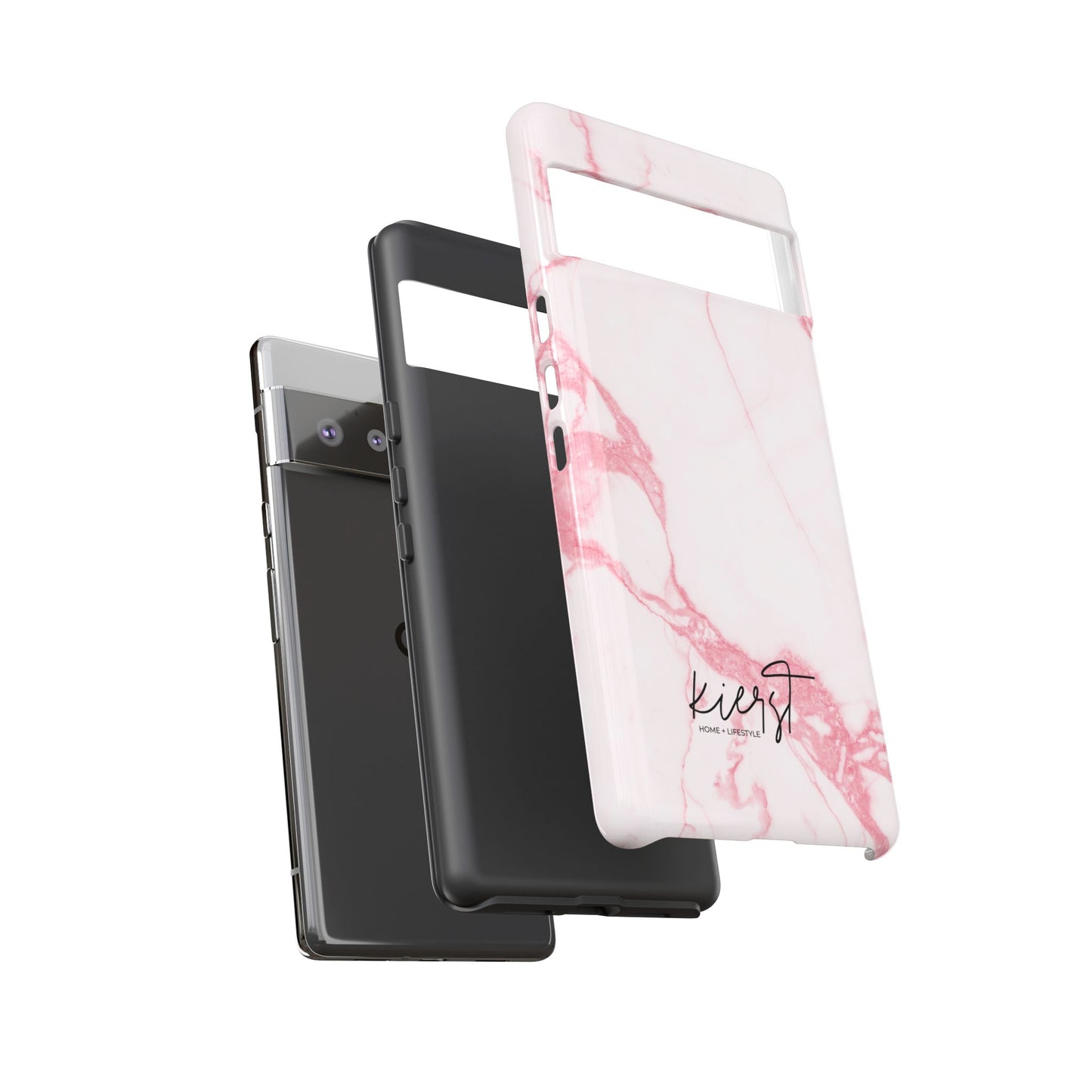 Pink & White Marble Google Pixel Case | Soft Polish, Everyday Protection