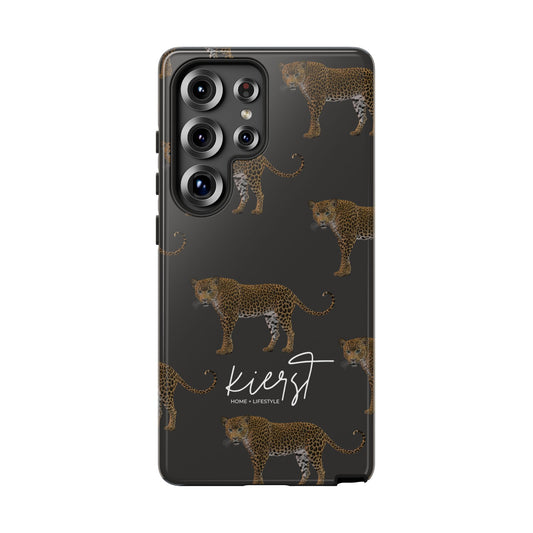 Leopards on Charcoal Samsung Galaxy Phone Case