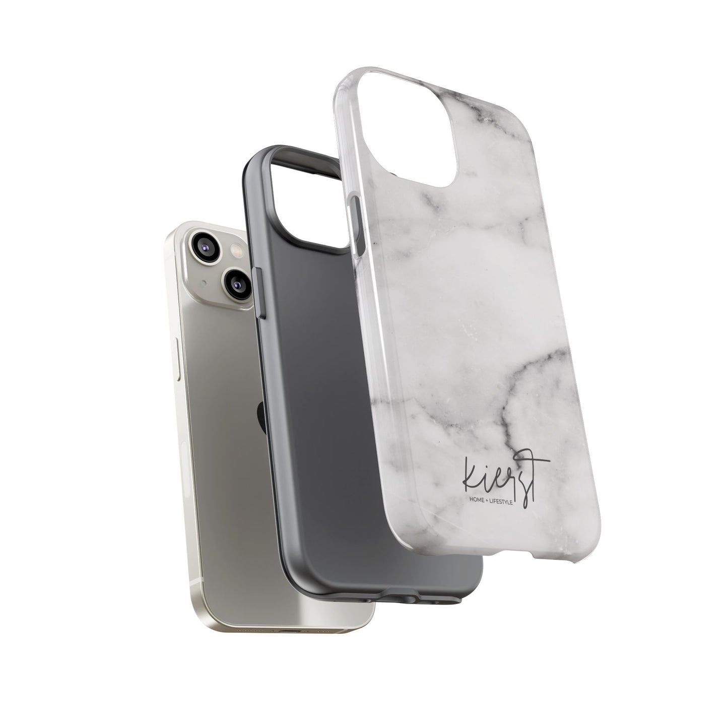 Lived-In White and Grey Marble iPhone Case | Curated Calm, Captured in Marble