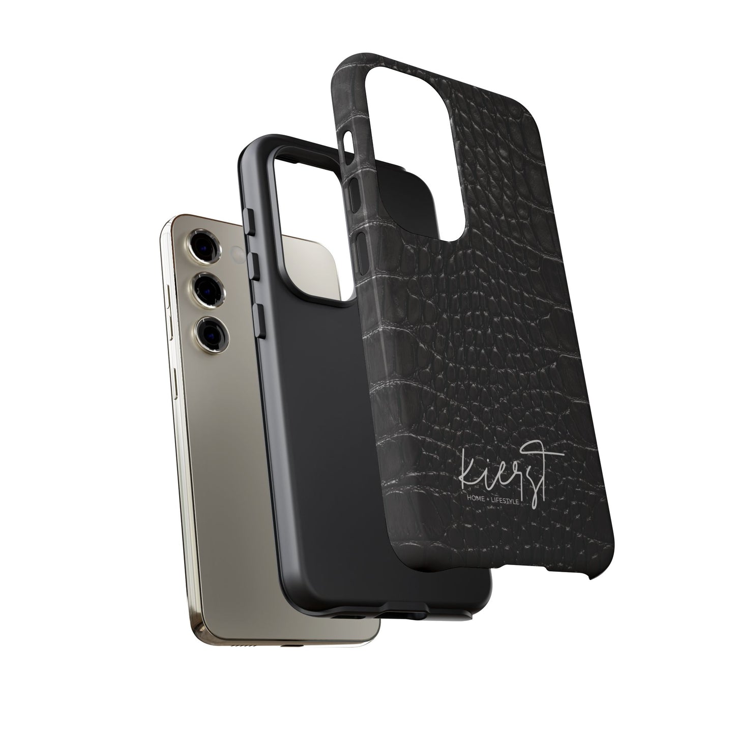 Black Alligator Print Samsung Galaxy Case | Refined Impact, Bold Simplicity