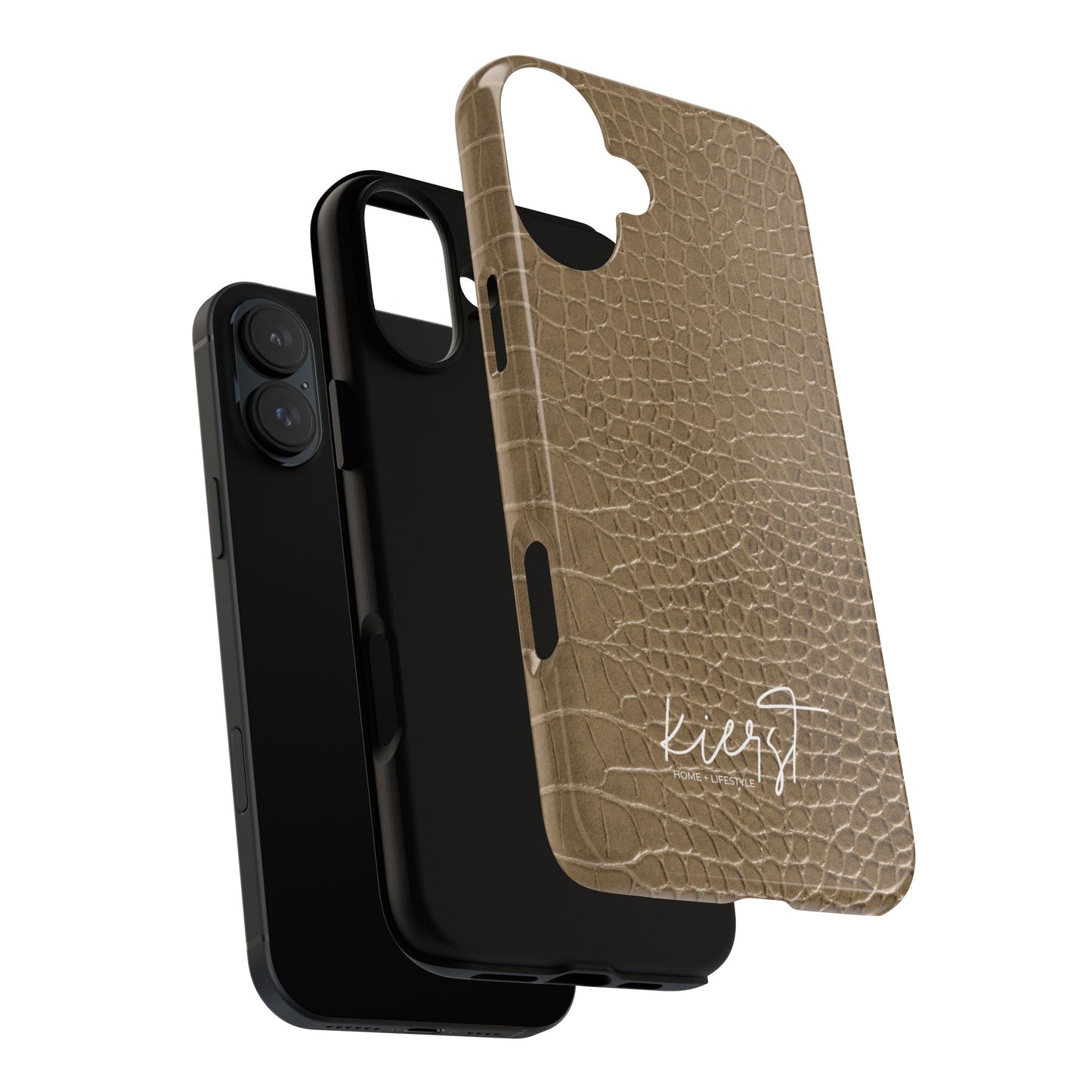 Tan Alligator Print iPhone Case | Elevated texture meets everyday ease