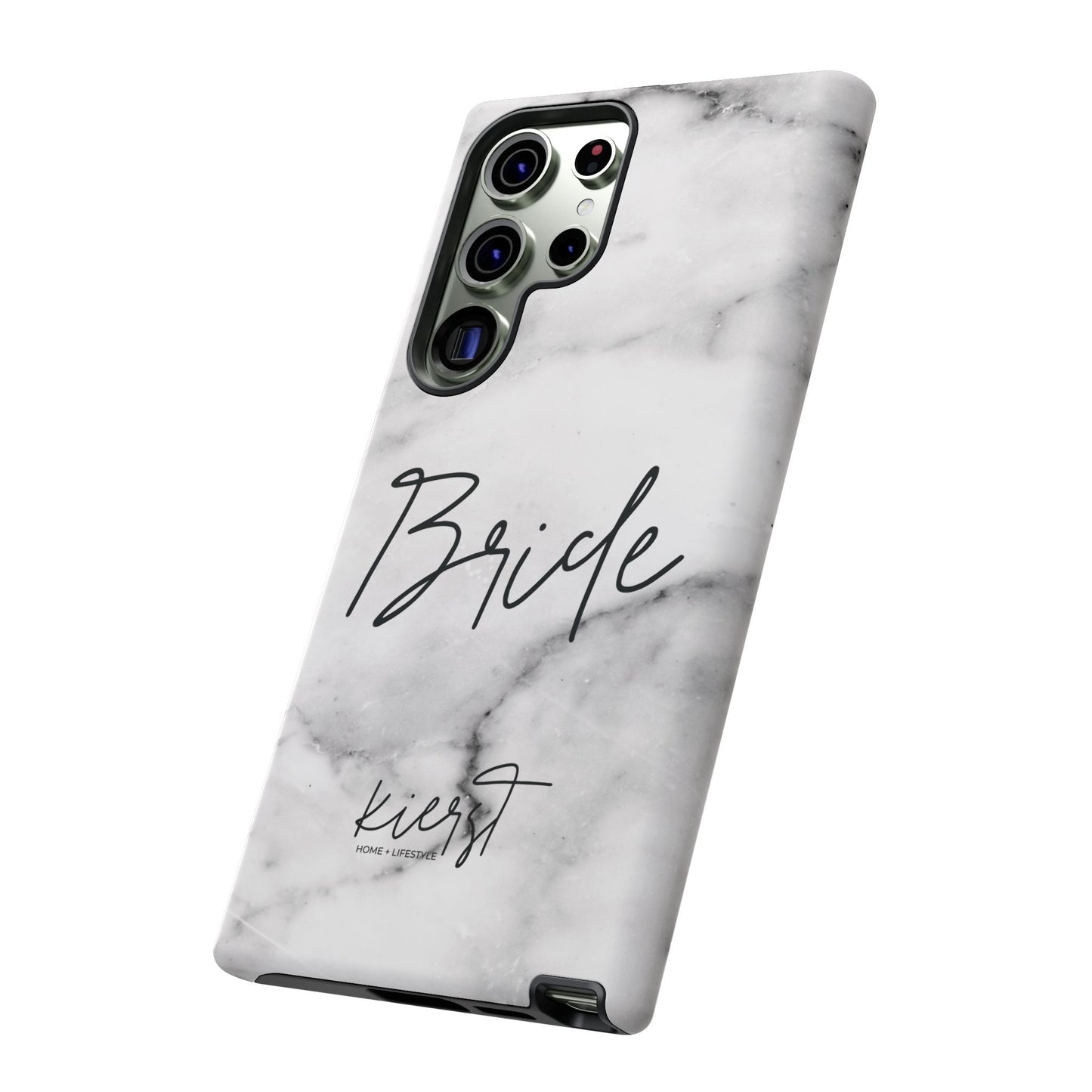 Bride Lived-In White and Grey Marble Samsung Galaxy Phone Case