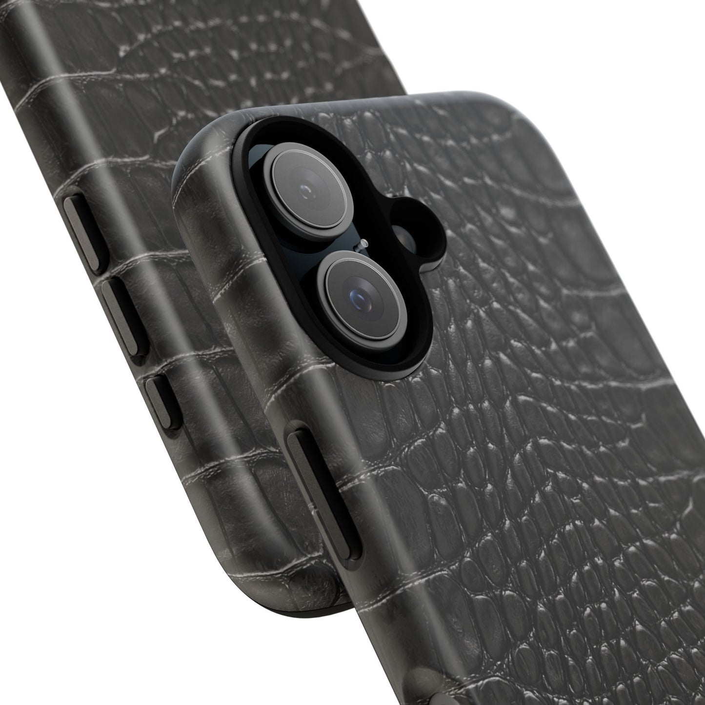 Black Alligator Print iPhone Case | Minimalist Edge Meets Everyday Function