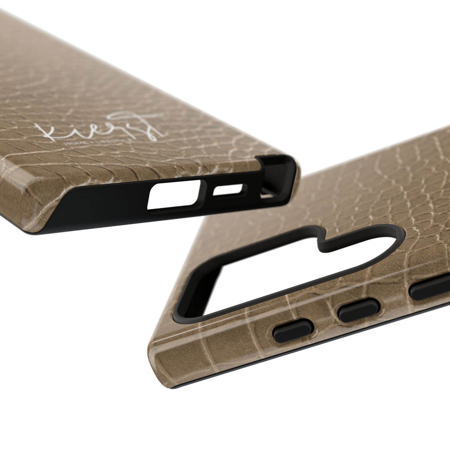 Tan Alligator Print Samsung Galaxy Phone Case | Subtle Statement, Everyday Style
