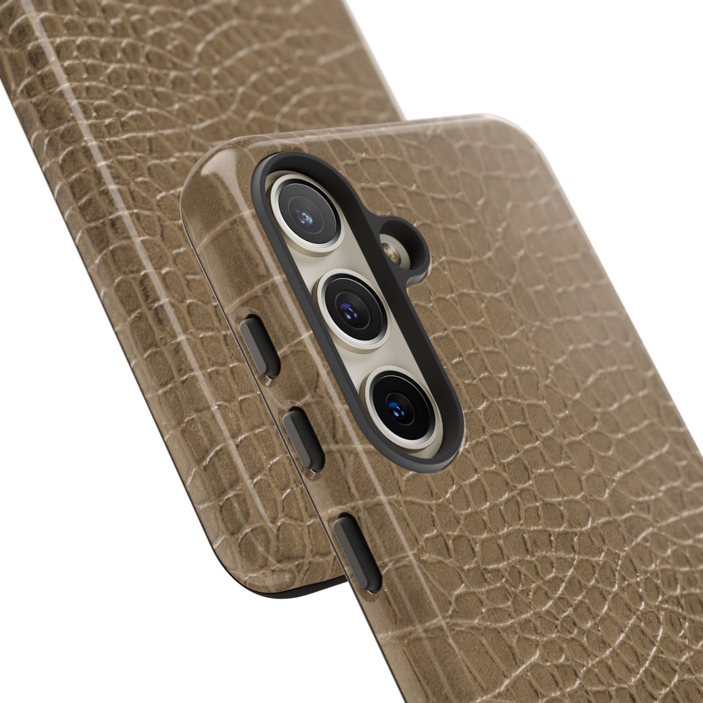 Tan Alligator Print Samsung Galaxy Phone Case | Subtle Statement, Everyday Style