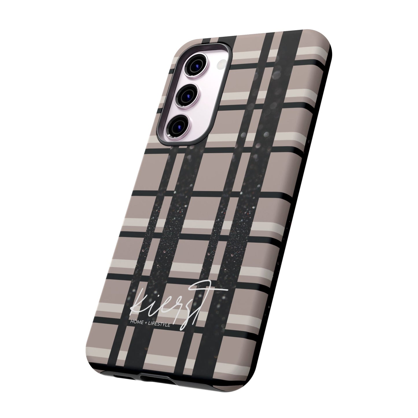 Elevated Neutrals Plaid Samsung Galaxy Case | Structured Style, Soft Edge