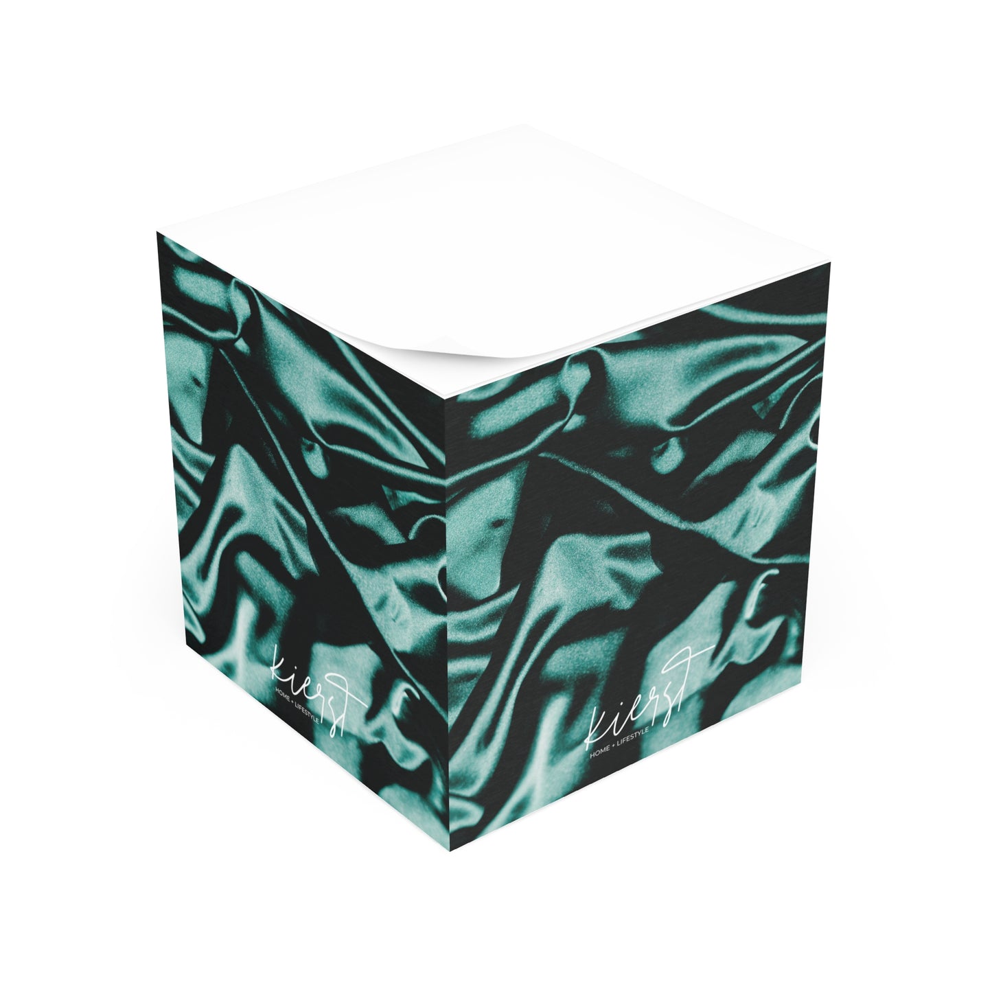 Emerald Silk Sticky Note Cube