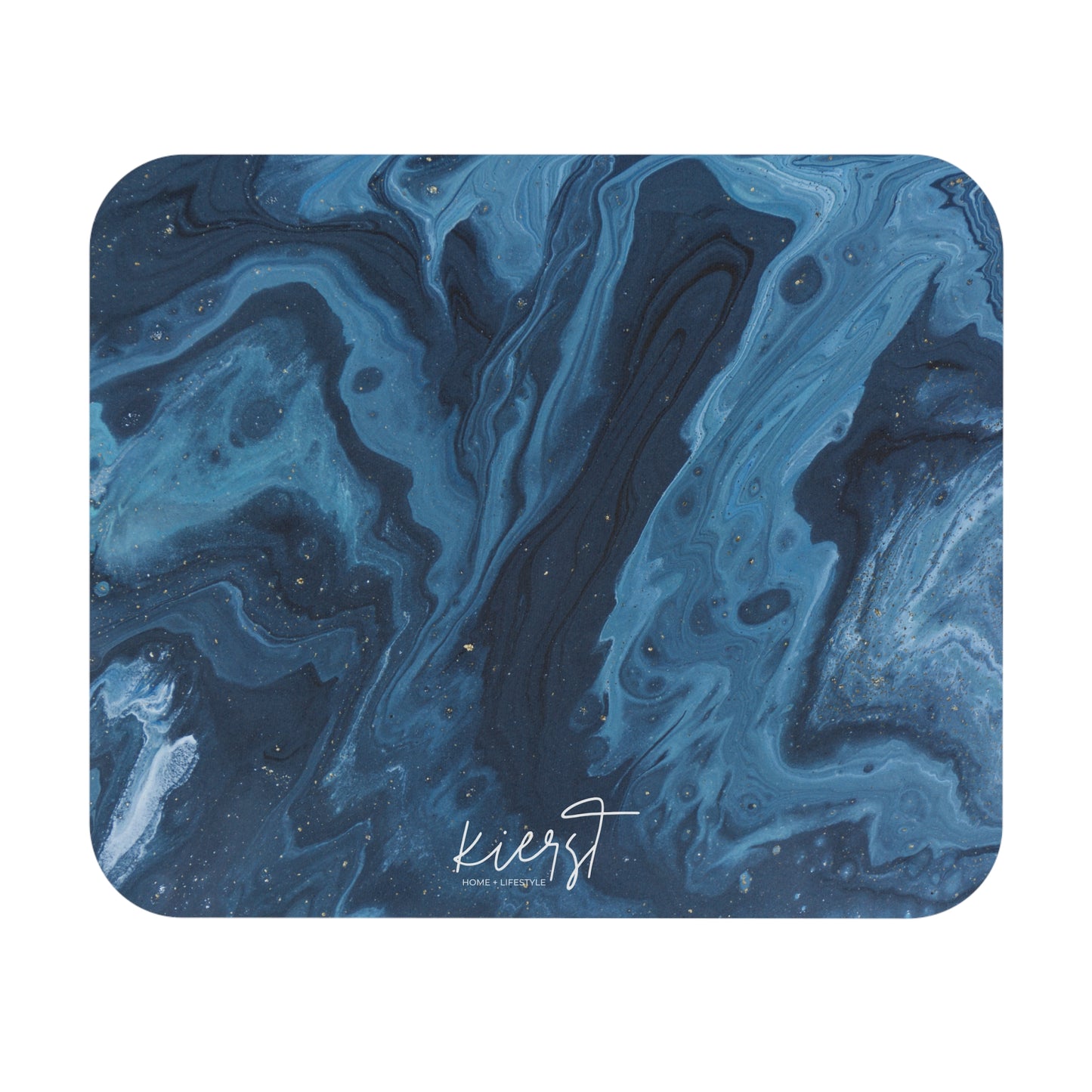 Blue Marble Mouse Pad – Deep Navy & Indigo Swirl