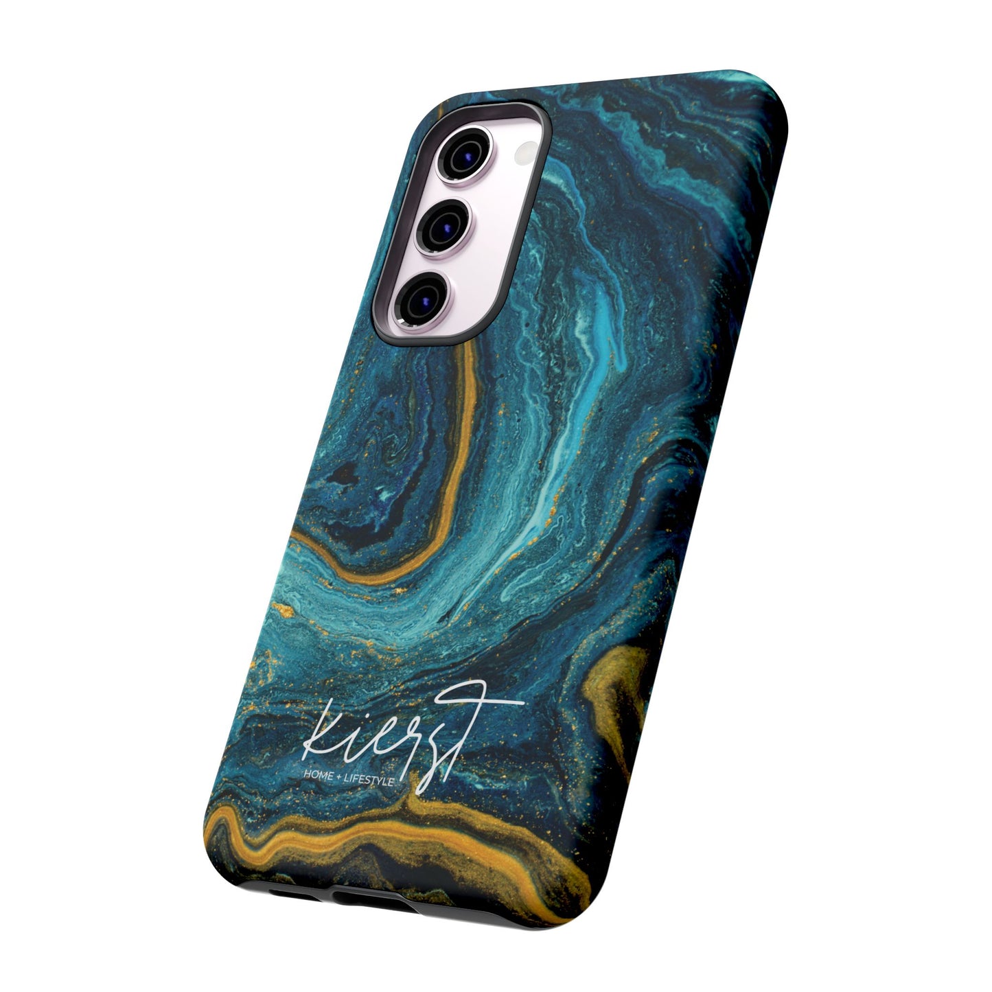 Gold & Teal Marble Samsung Galaxy Case | Swirled Depth Meets Everyday Edge