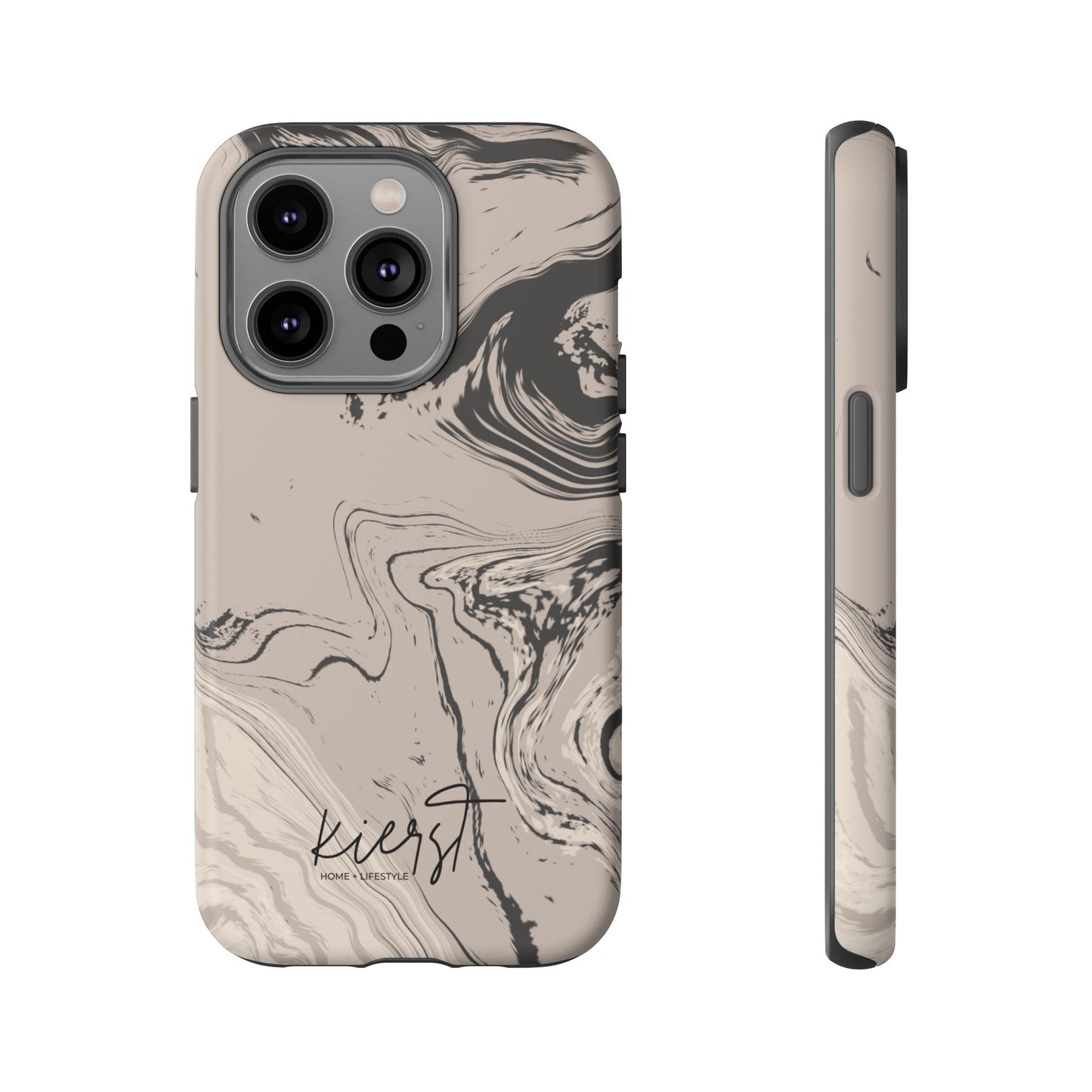 Cream, Grey, and Taupe Marble iPhone Case | A Bold Neutral Grounded in Softness