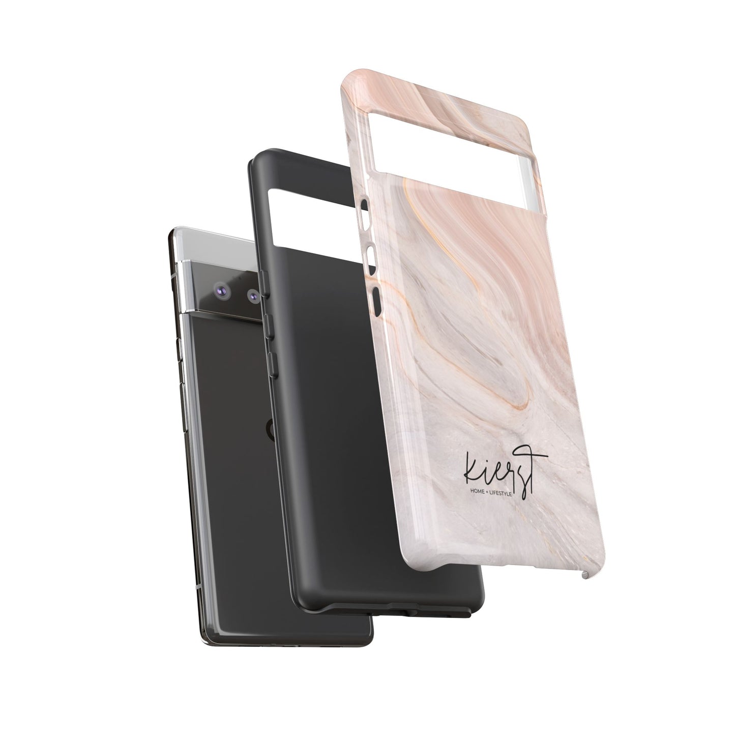 Blush Swirl Marble Google Pixel Phone Case | Soft Movement Meets Curated Luxury