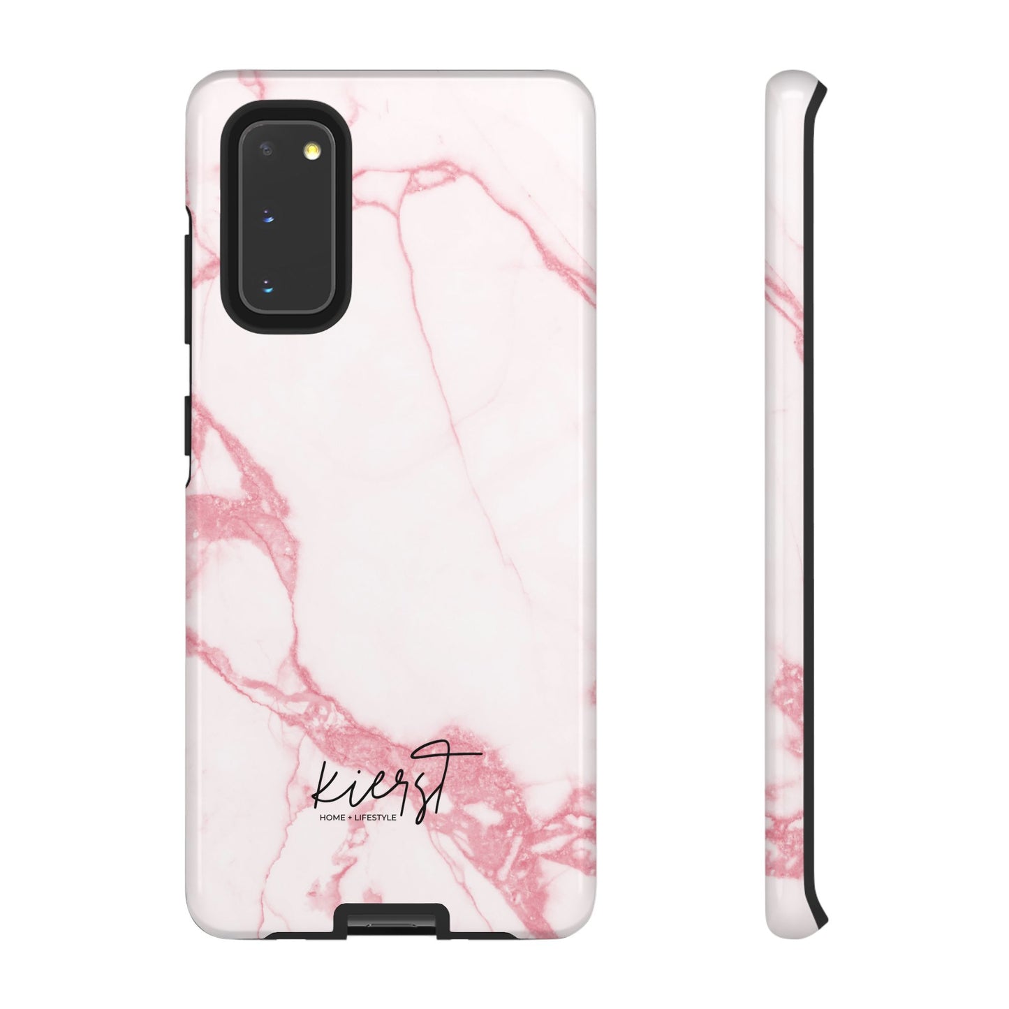 Pink & White Marble Samsung Galaxy Phone Case | Feminine, Polished, and Quietly Bold