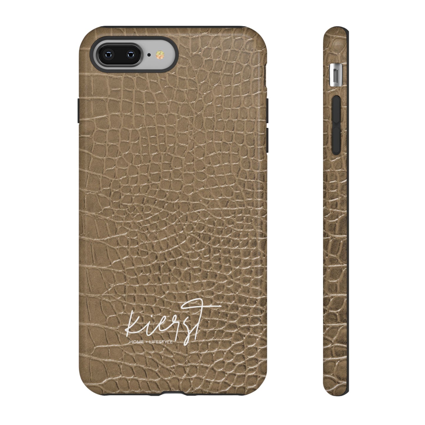 Tan Alligator Print iPhone Case | Elevated texture meets everyday ease