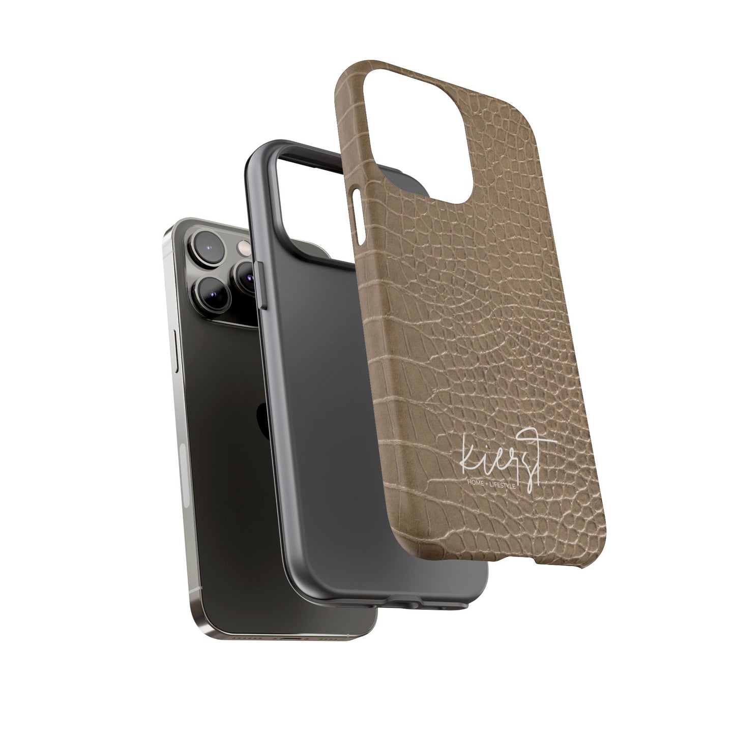 Tan Alligator Print iPhone Case | Elevated texture meets everyday ease