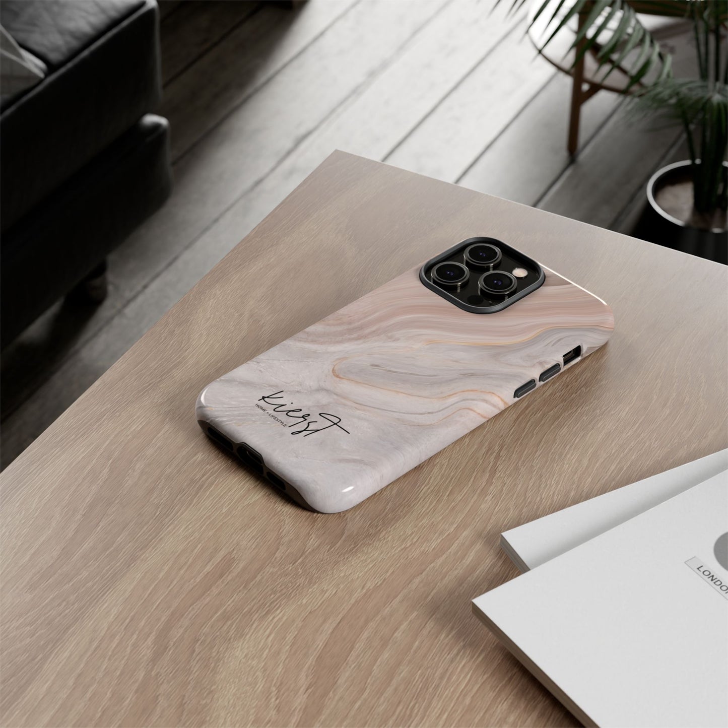 Blush Swirl Marble iPhone Case | Soft Curves, Strong Protection