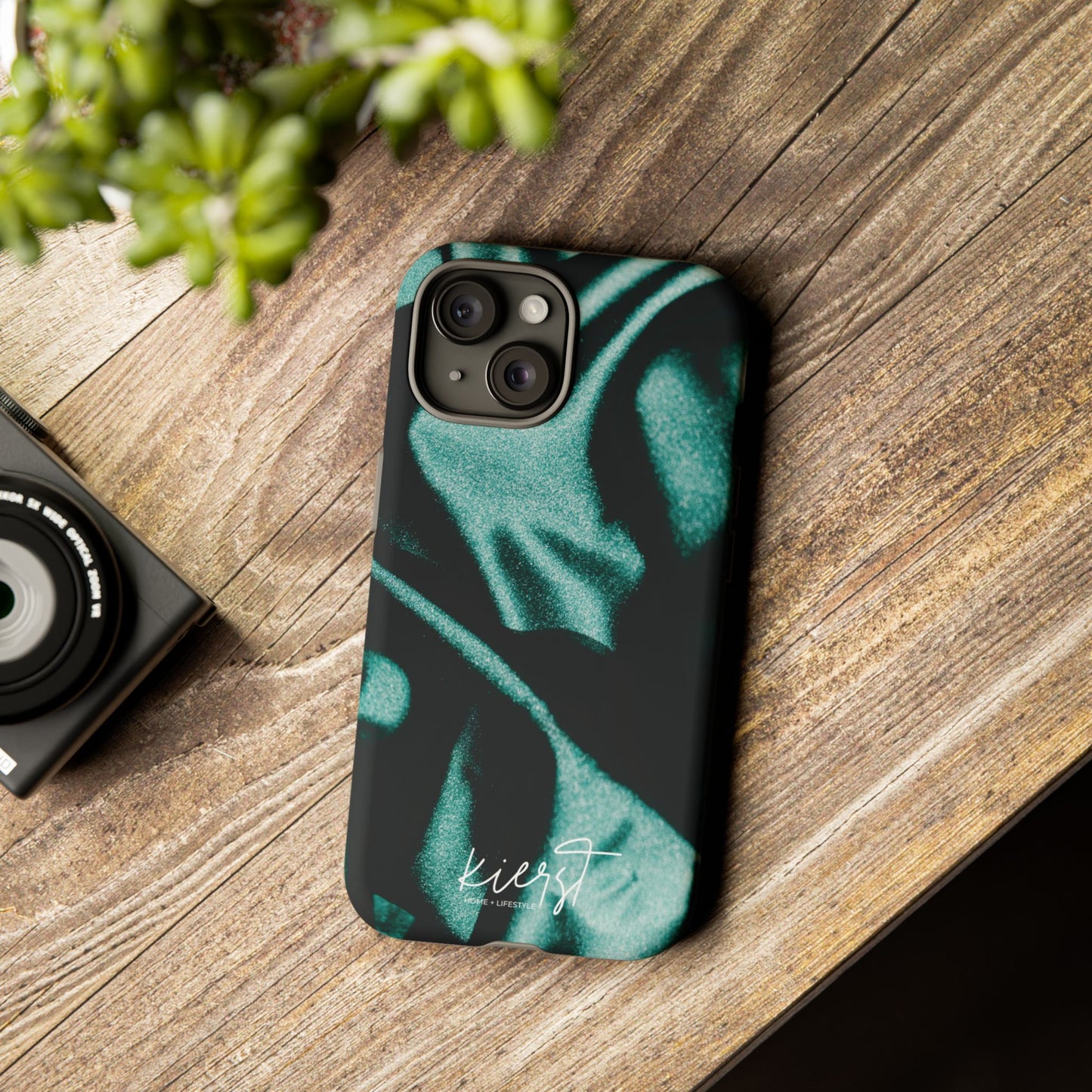 Emerald Silk Print iPhone Case