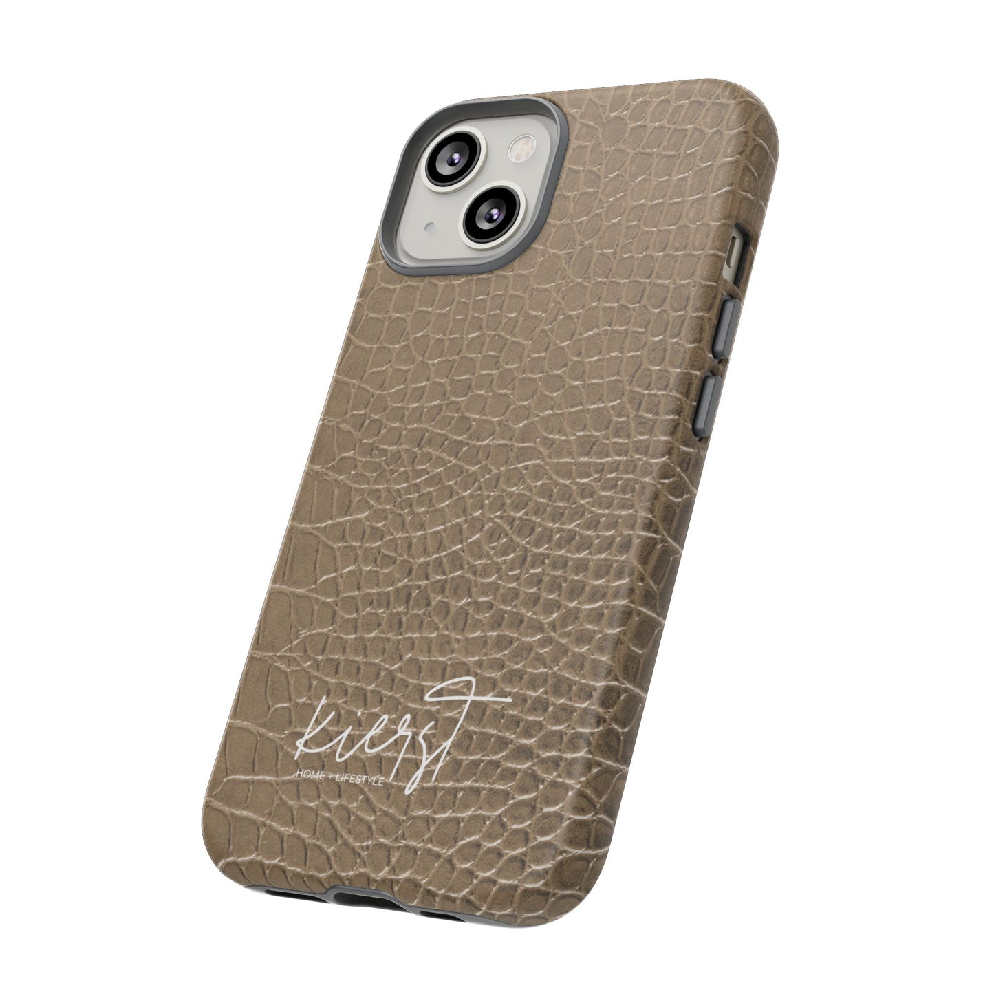 Tan Alligator Print iPhone Case | Elevated texture meets everyday ease