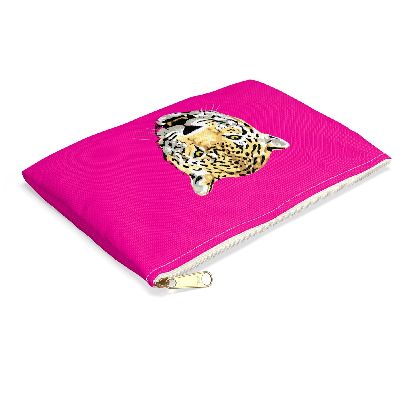 Leopard Head on Signature Hot Pink Accessory Pouch | Limited Edition & A Boost Of Confidence