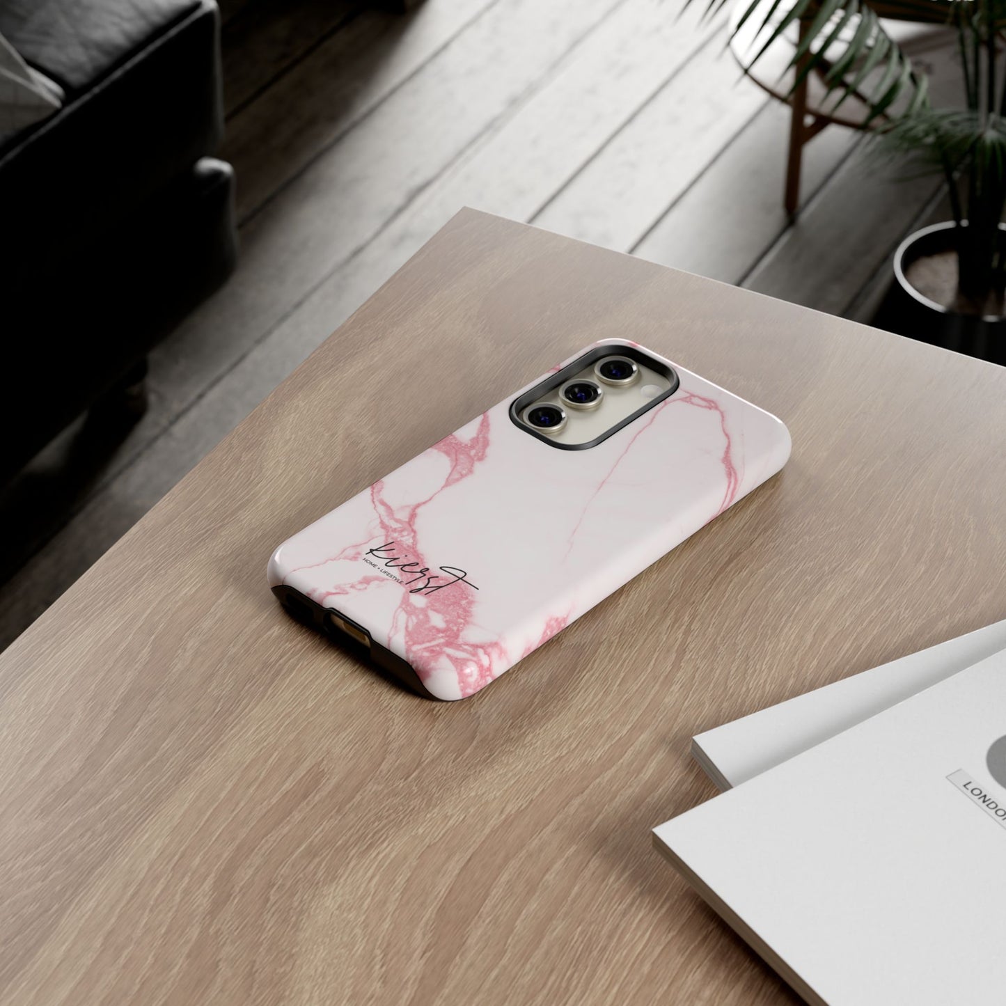 Pink & White Marble Samsung Galaxy Phone Case | Feminine, Polished, and Quietly Bold