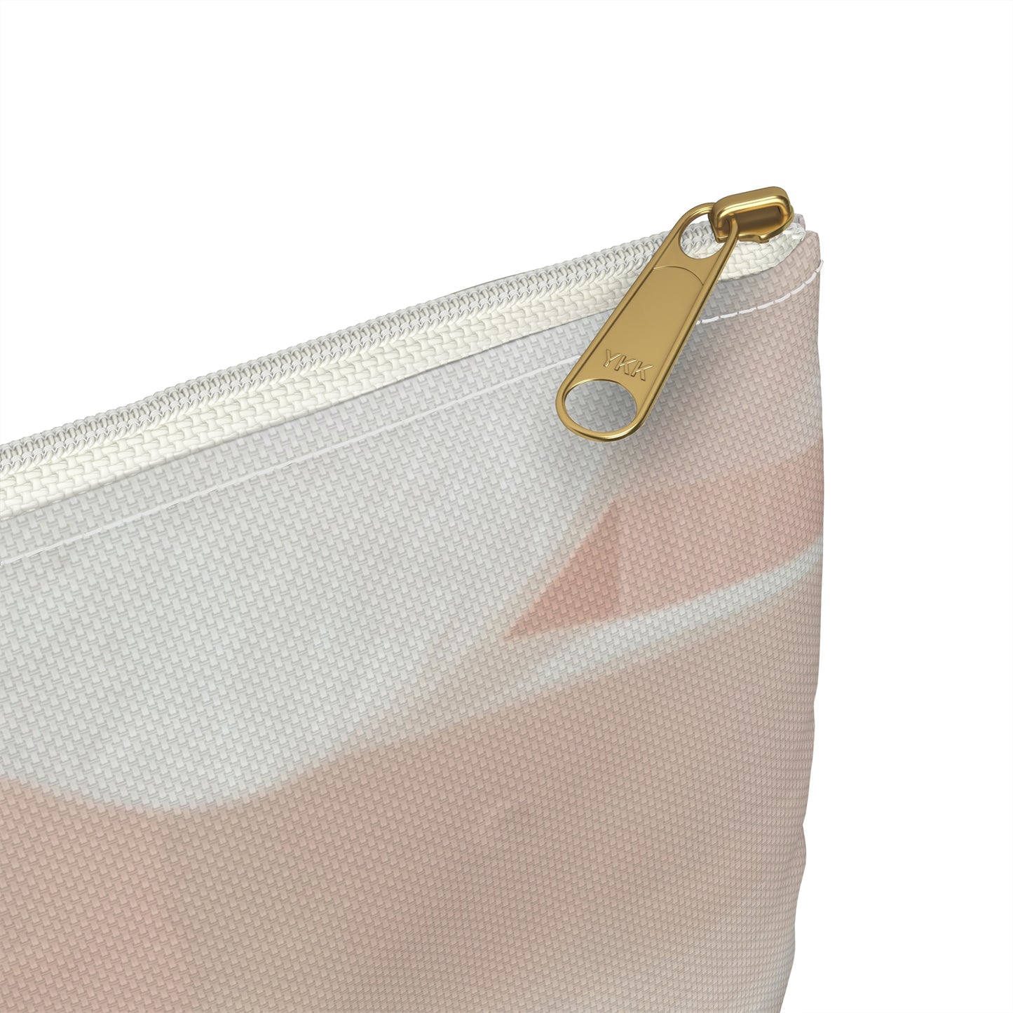 Iridescent Petals Accessory Pouch – Soft Pink Floral-Inspired Print