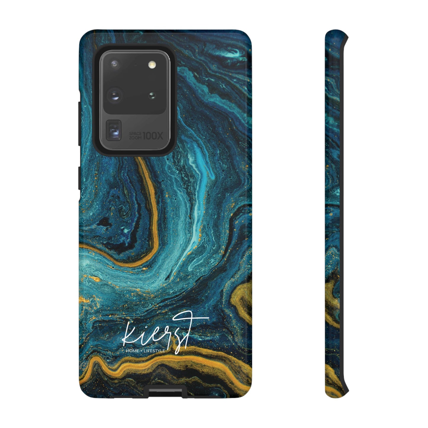 Gold & Teal Marble Samsung Galaxy Case | Swirled Depth Meets Everyday Edge
