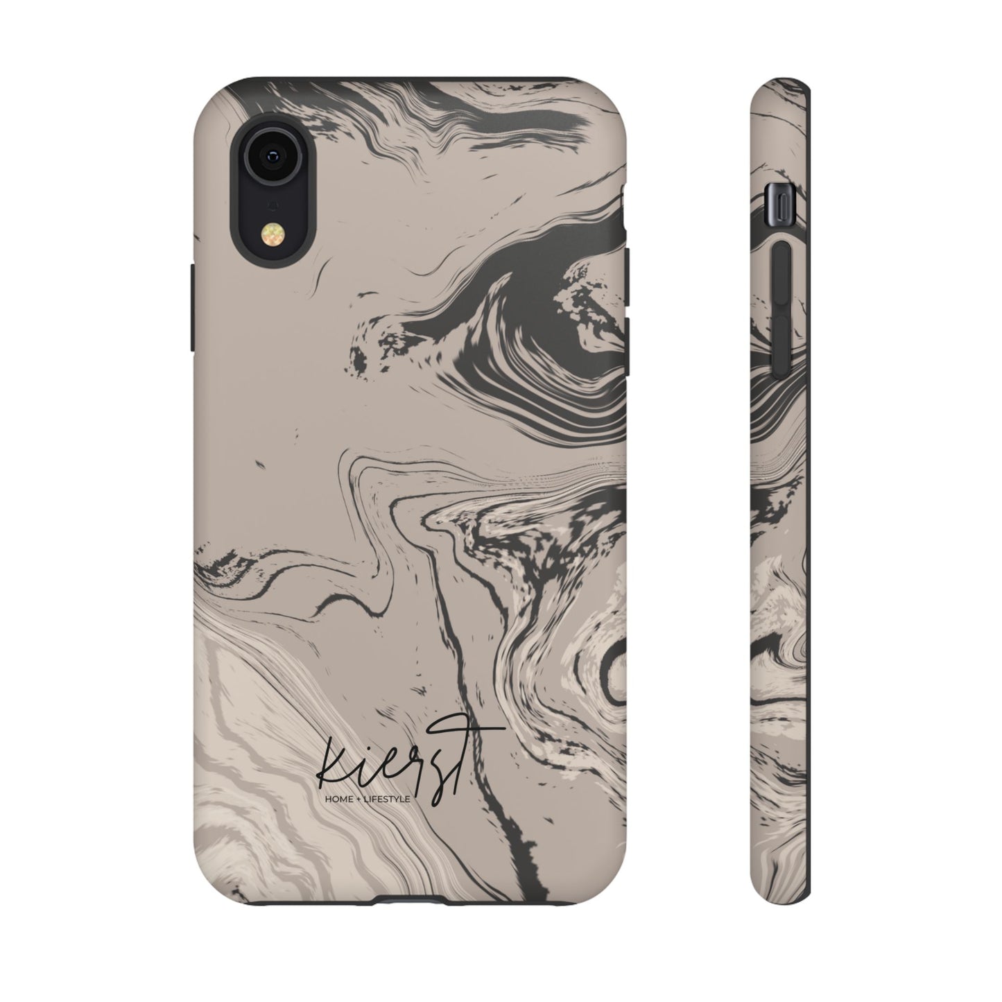 Cream, Grey, and Taupe Marble iPhone Case | A Bold Neutral Grounded in Softness