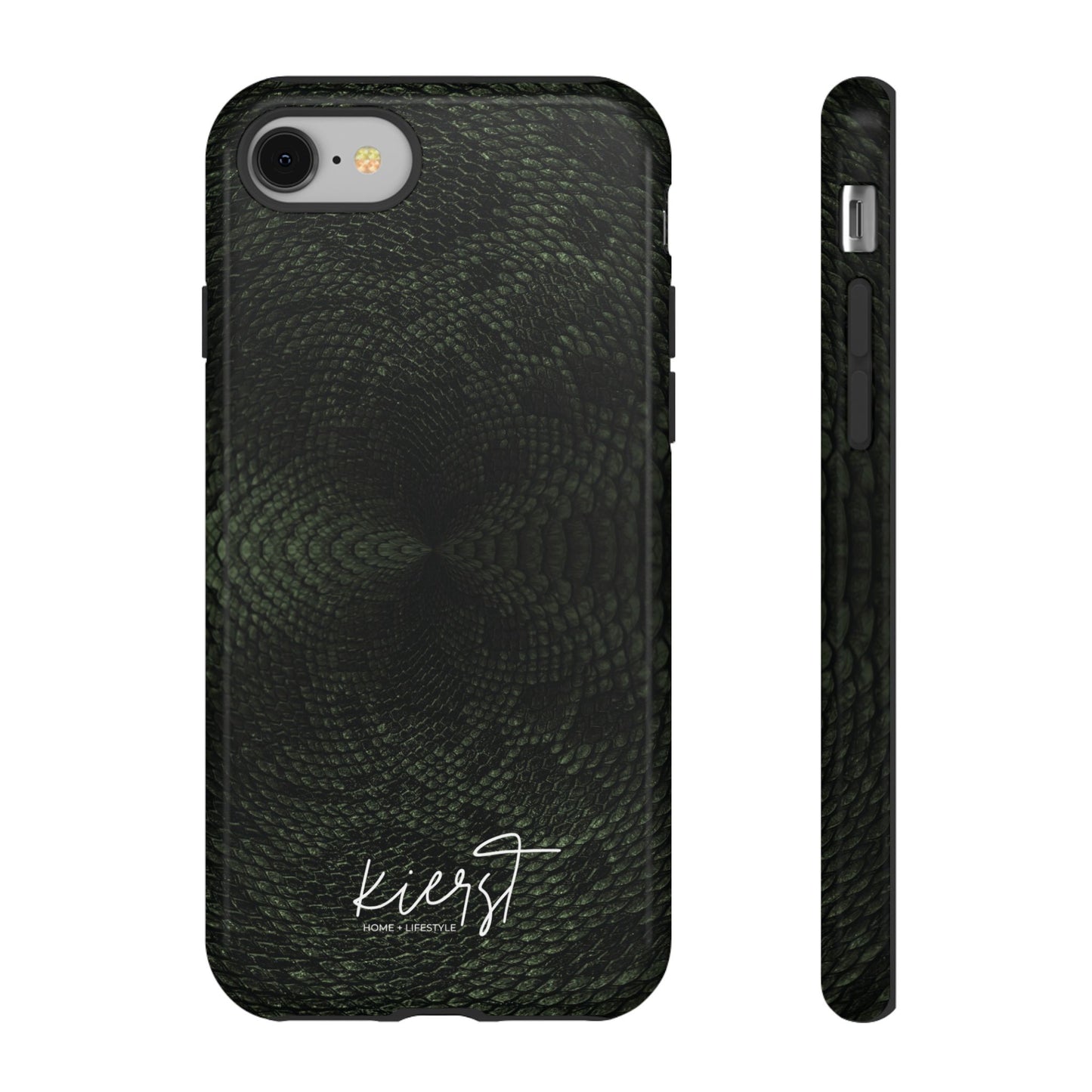 Deep Rich Green Snake Print iPhone Case