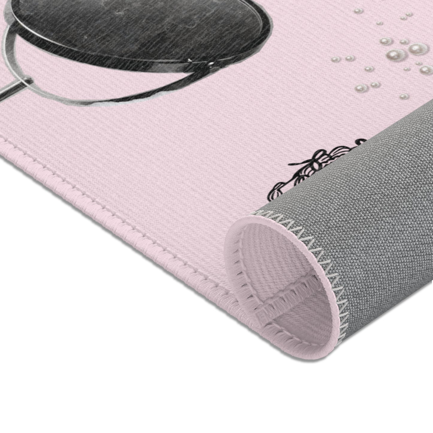 Edge of Romance Area Rug ā Landscape Pink Collage Design