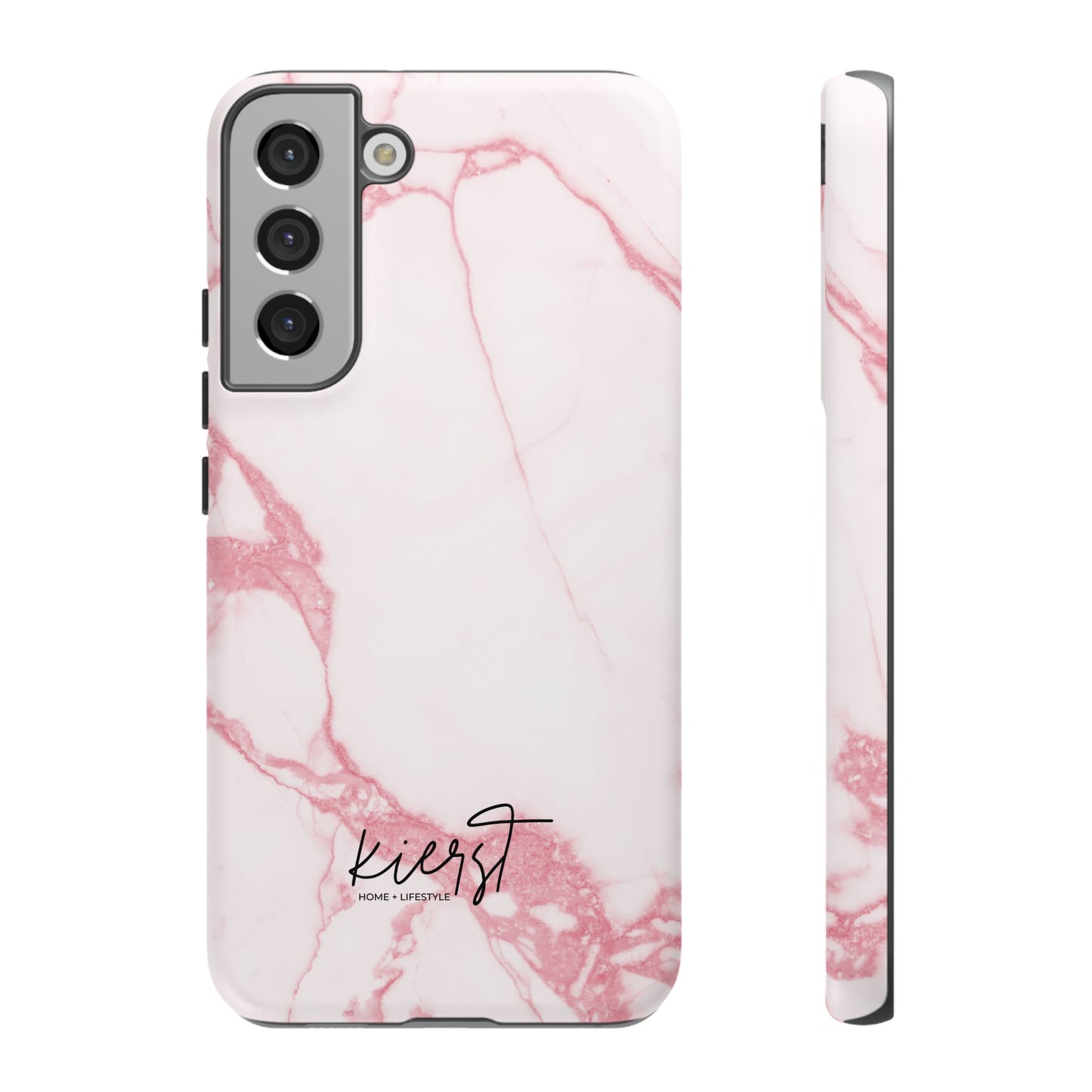 Pink & White Marble Samsung Galaxy Phone Case | Feminine, Polished, and Quietly Bold