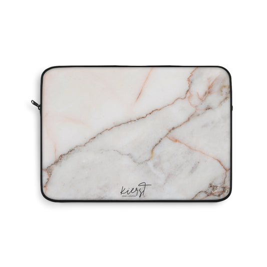 Warm White Marble Laptop Sleeve | Elegant & Minimalist Tech Style