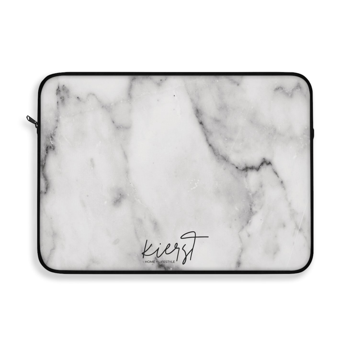 Lived-In Grey and White Marble Laptop Sleeve | Everyday Classic