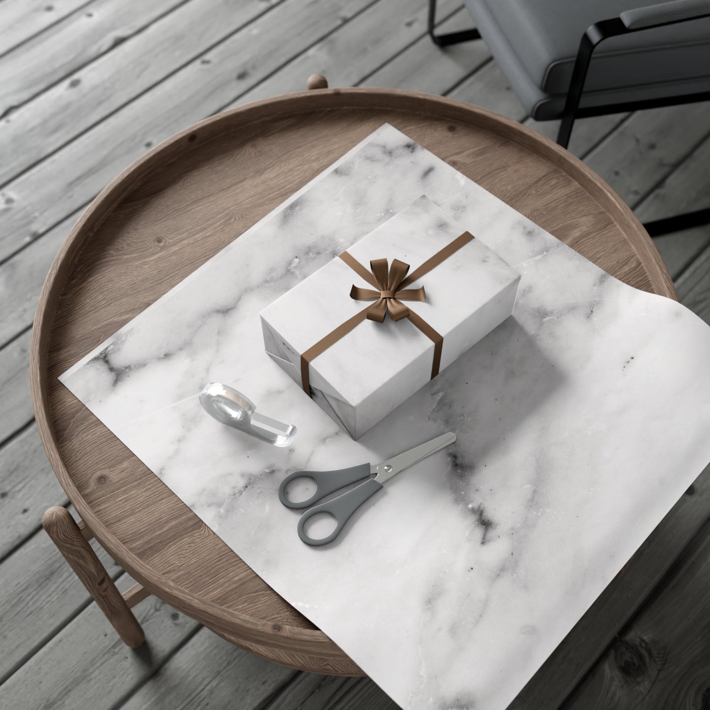 Lived-In Grey Marble Gift Wrapping Paper