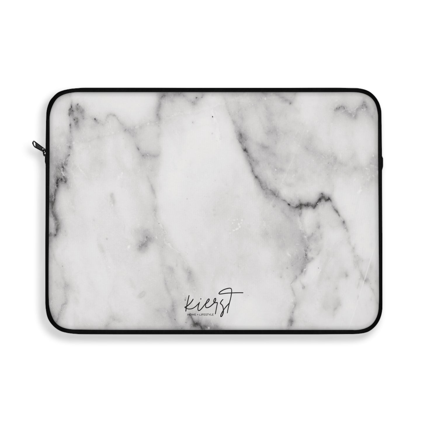 Lived-In Grey and White Marble Laptop Sleeve | Everyday Classic