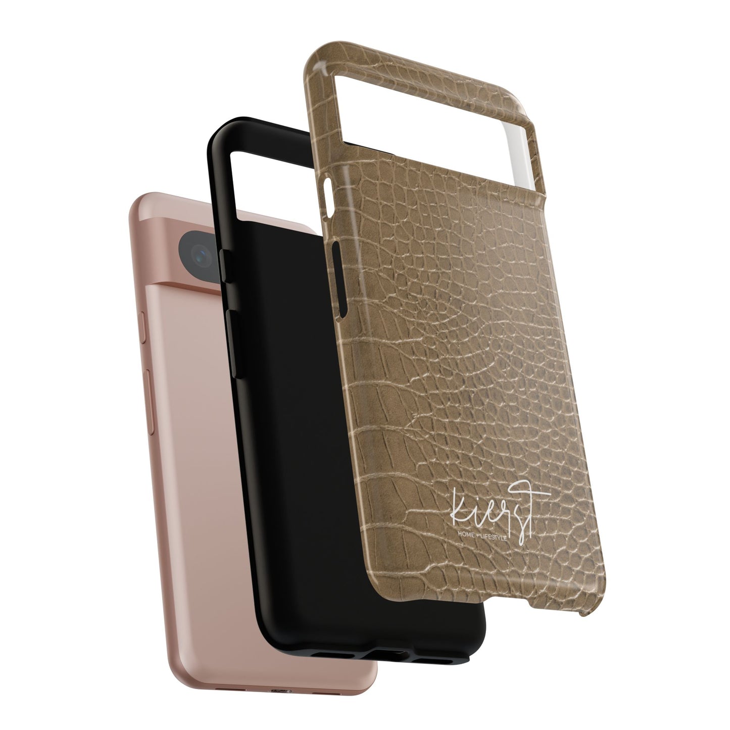 Tan Alligator Print Google Pixel Case | Warm Neutrals, Refined Style