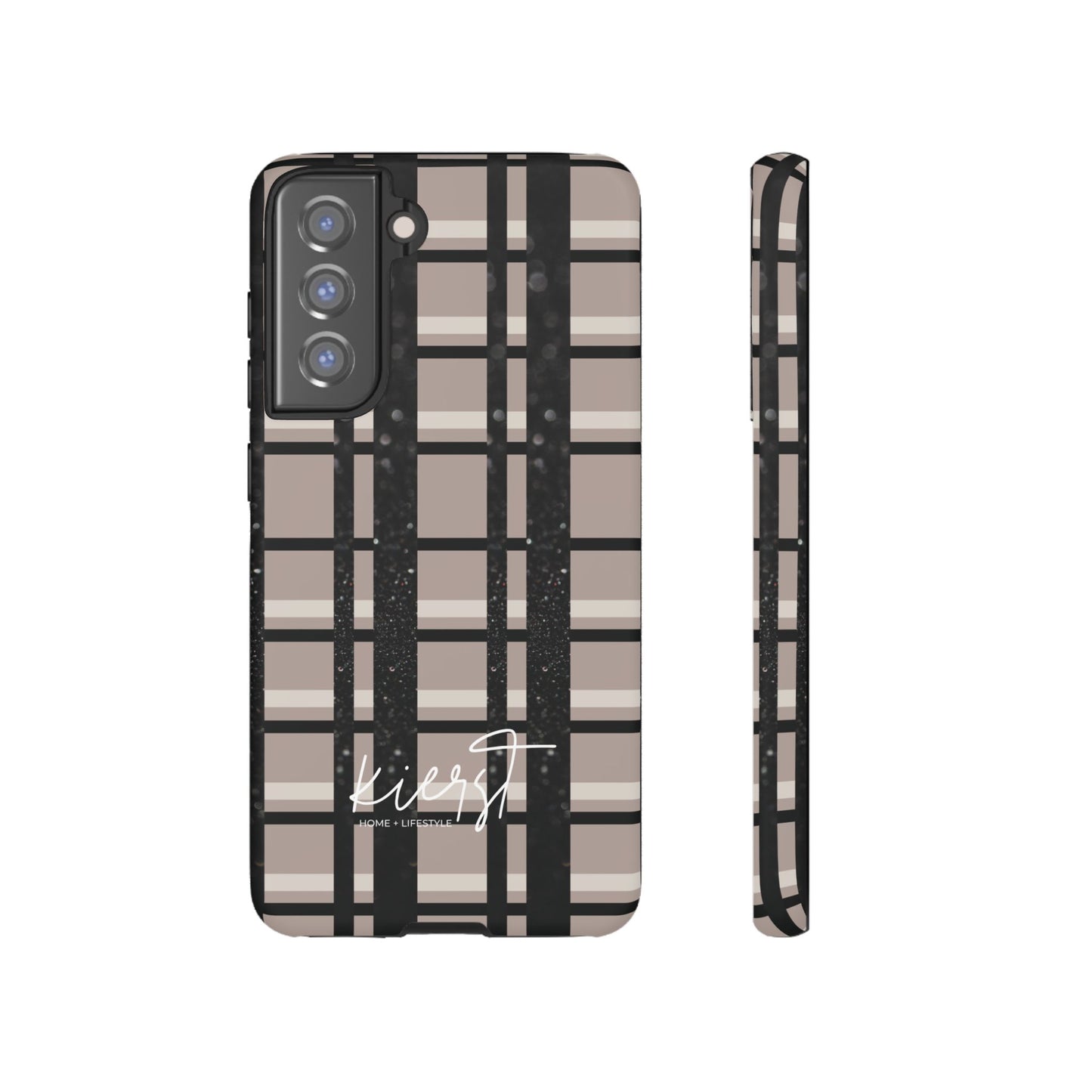 Elevated Neutrals Plaid Samsung Galaxy Case | Structured Style, Soft Edge