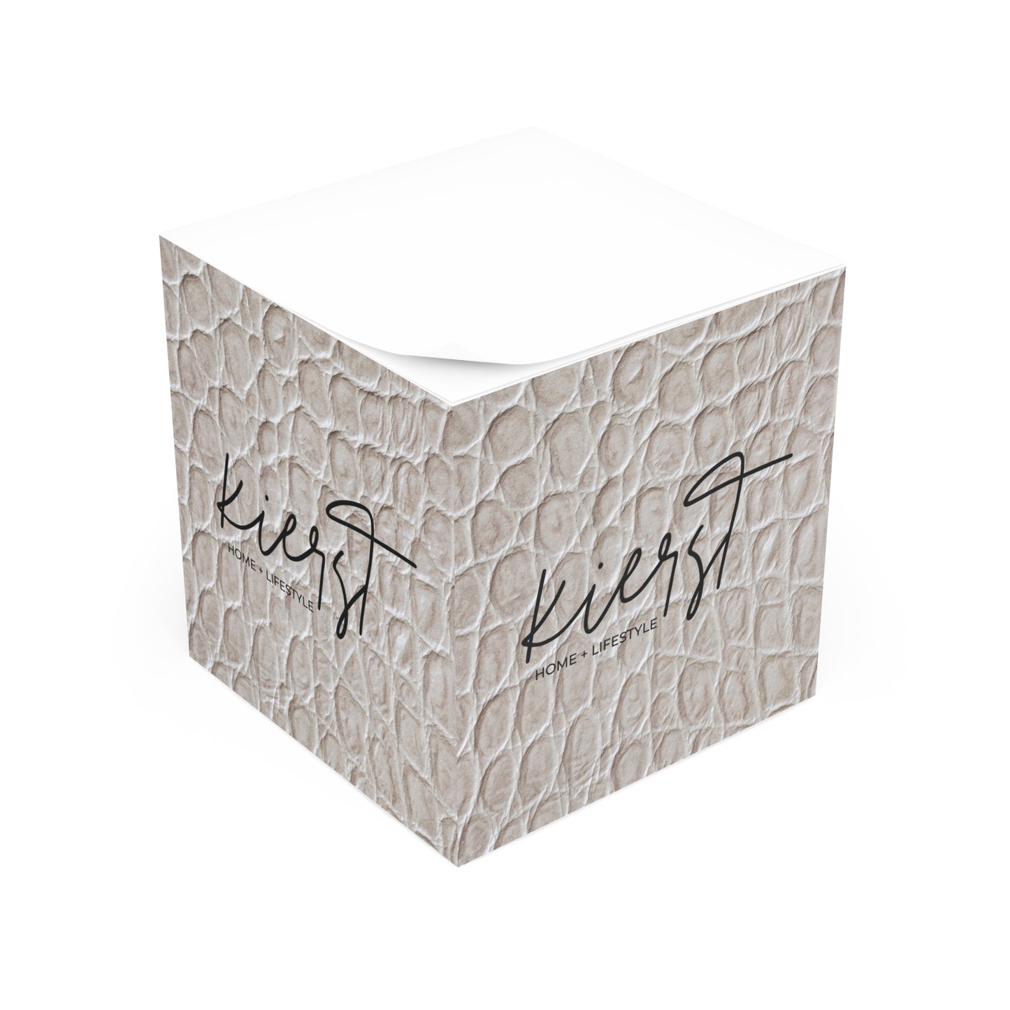 Cream Reptile Sticky Note Cube | Subtle Texture, Everyday Style