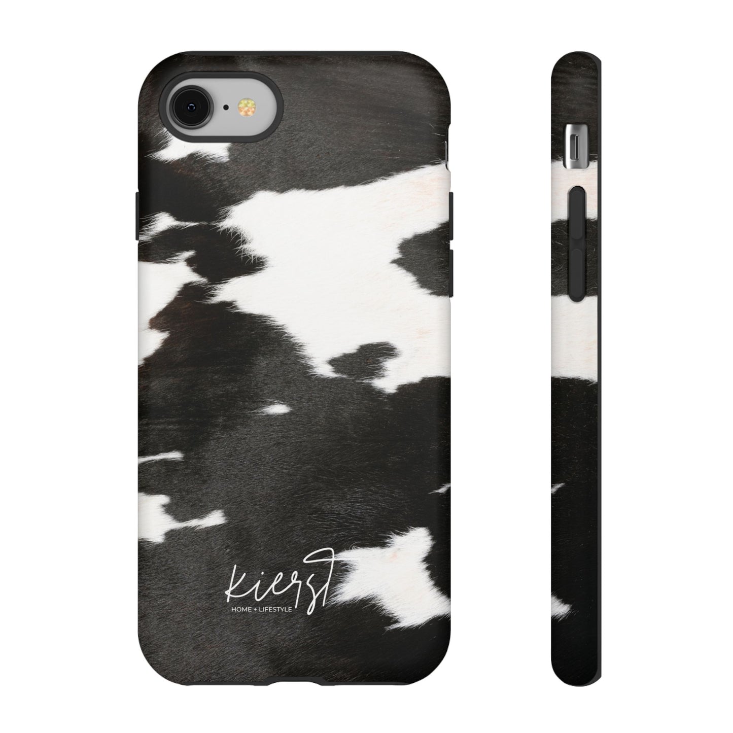 Black and White Cow Hide Print iPhone Case