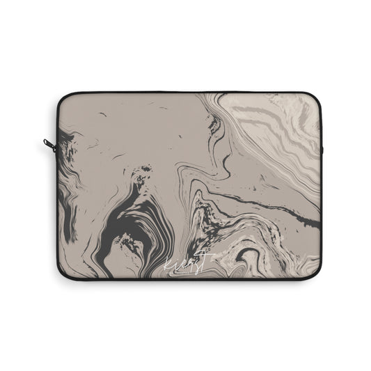 Cream, Grey, and Taupe Marble Laptop Sleeve | Everyday Edge