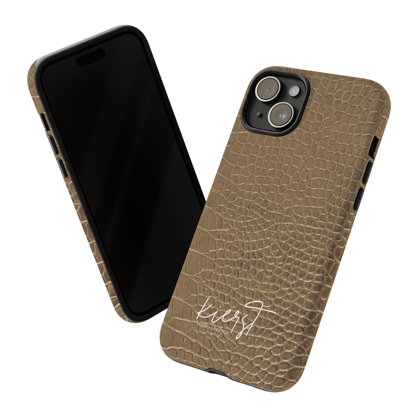 Tan Alligator Print iPhone Case | Elevated texture meets everyday ease