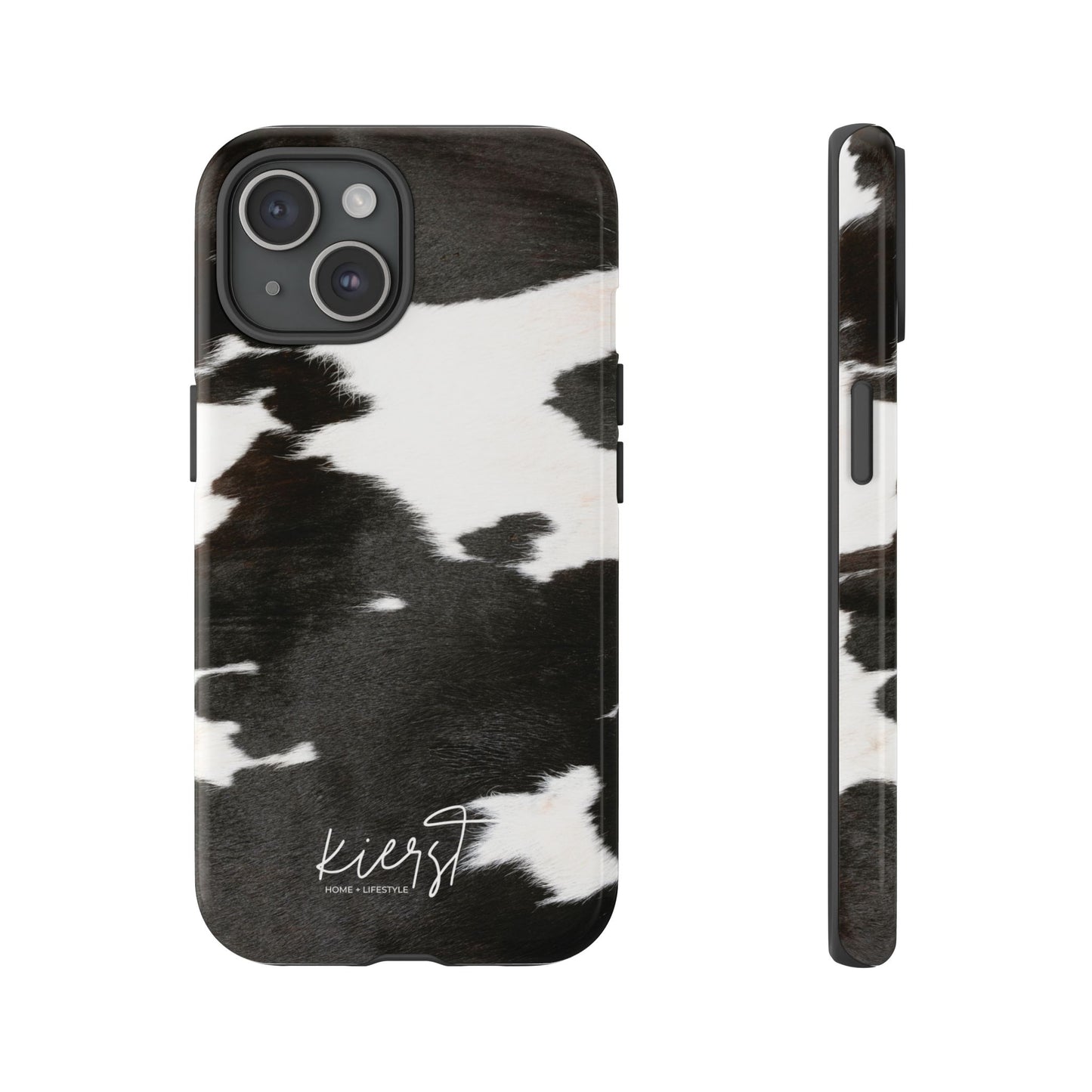 Black and White Cow Hide Print iPhone Case