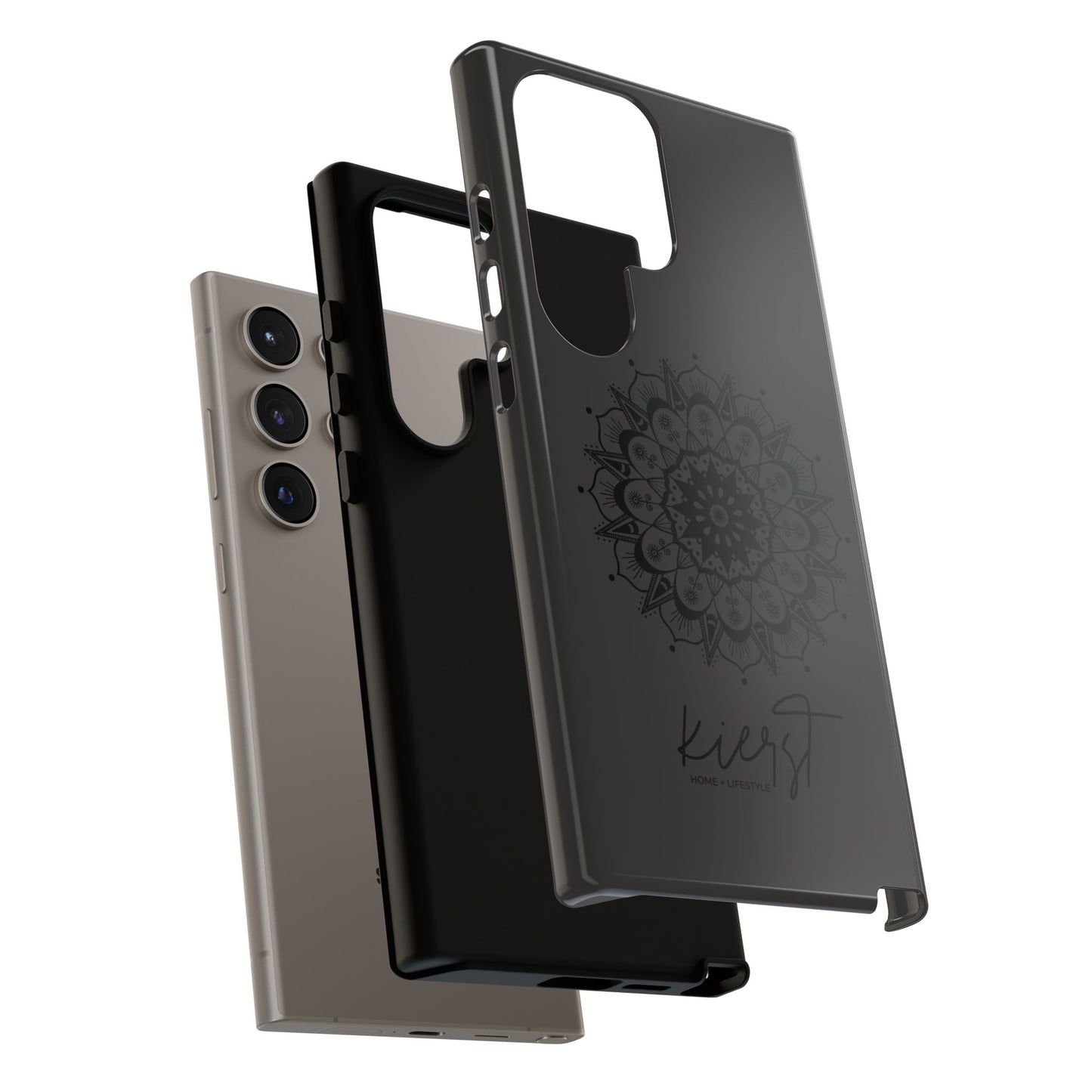 Black Mandala Samsung Galaxy Phone Case | Elevated Symmetry, Timeless Energy