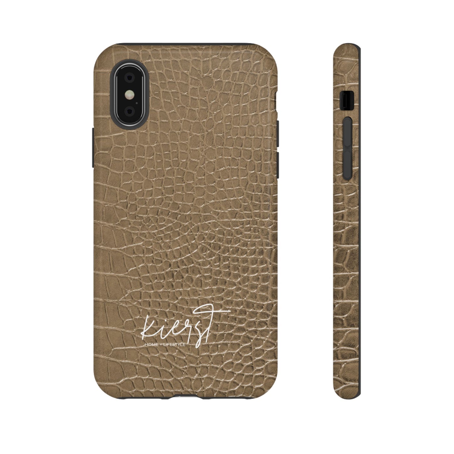 Tan Alligator Print iPhone Case | Elevated texture meets everyday ease