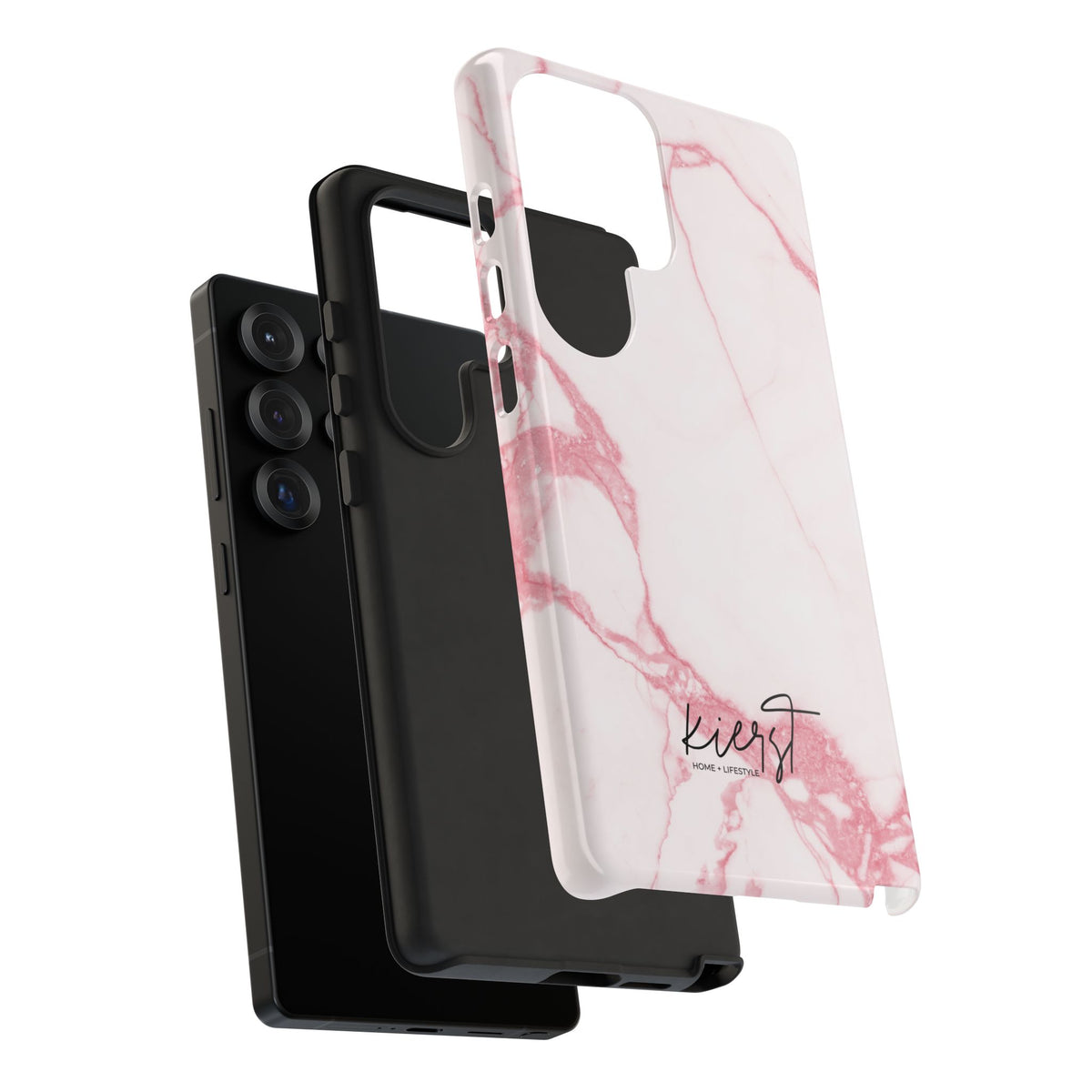 Pink + White Marble Samsung Galaxy Phone Case