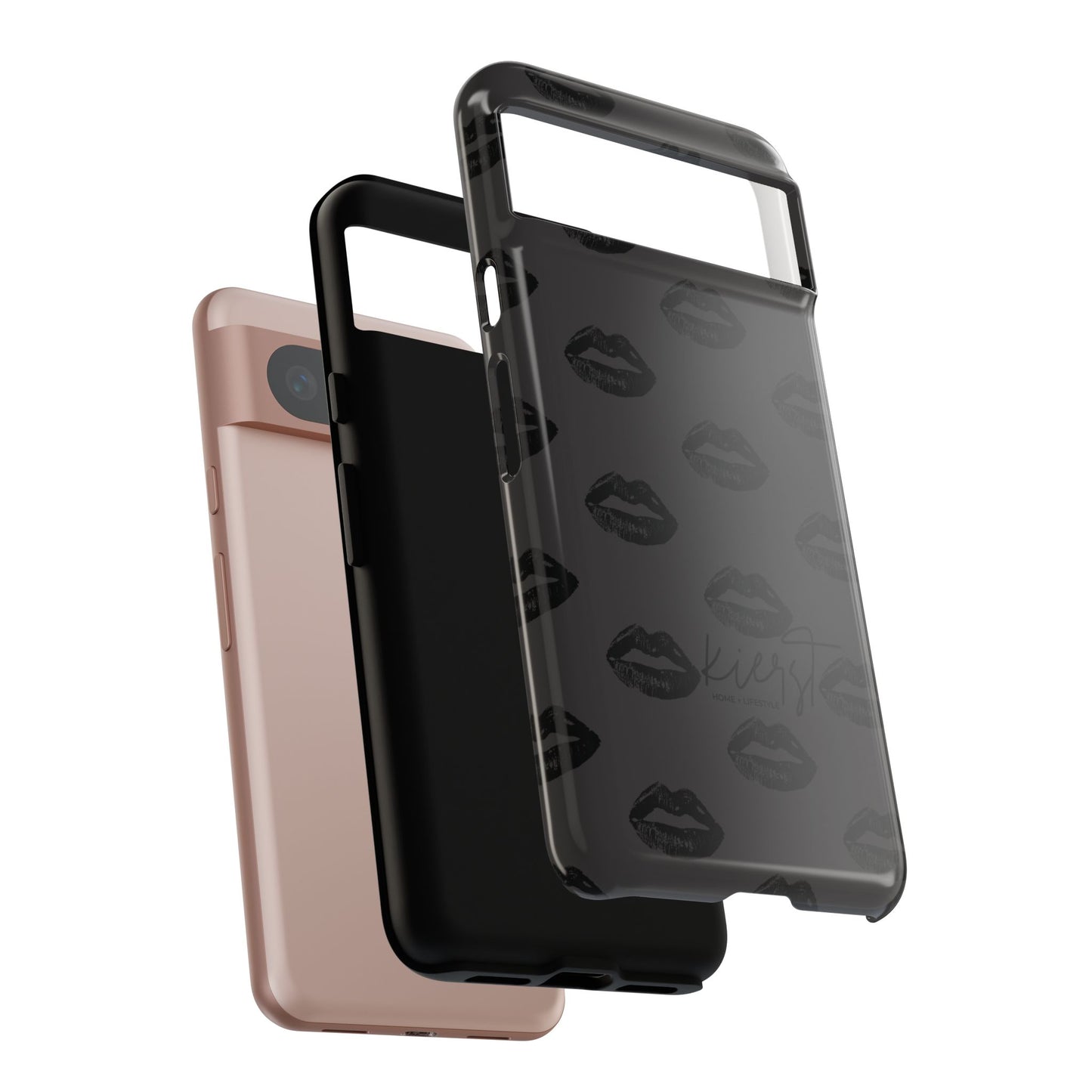 Black Lips Google Pixel Phone Case | Monochrome Meets Mood