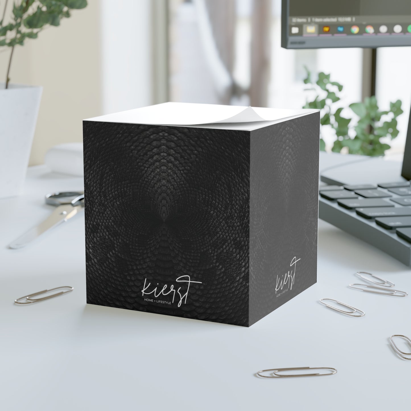 Grey Snake Sticky Note Cube