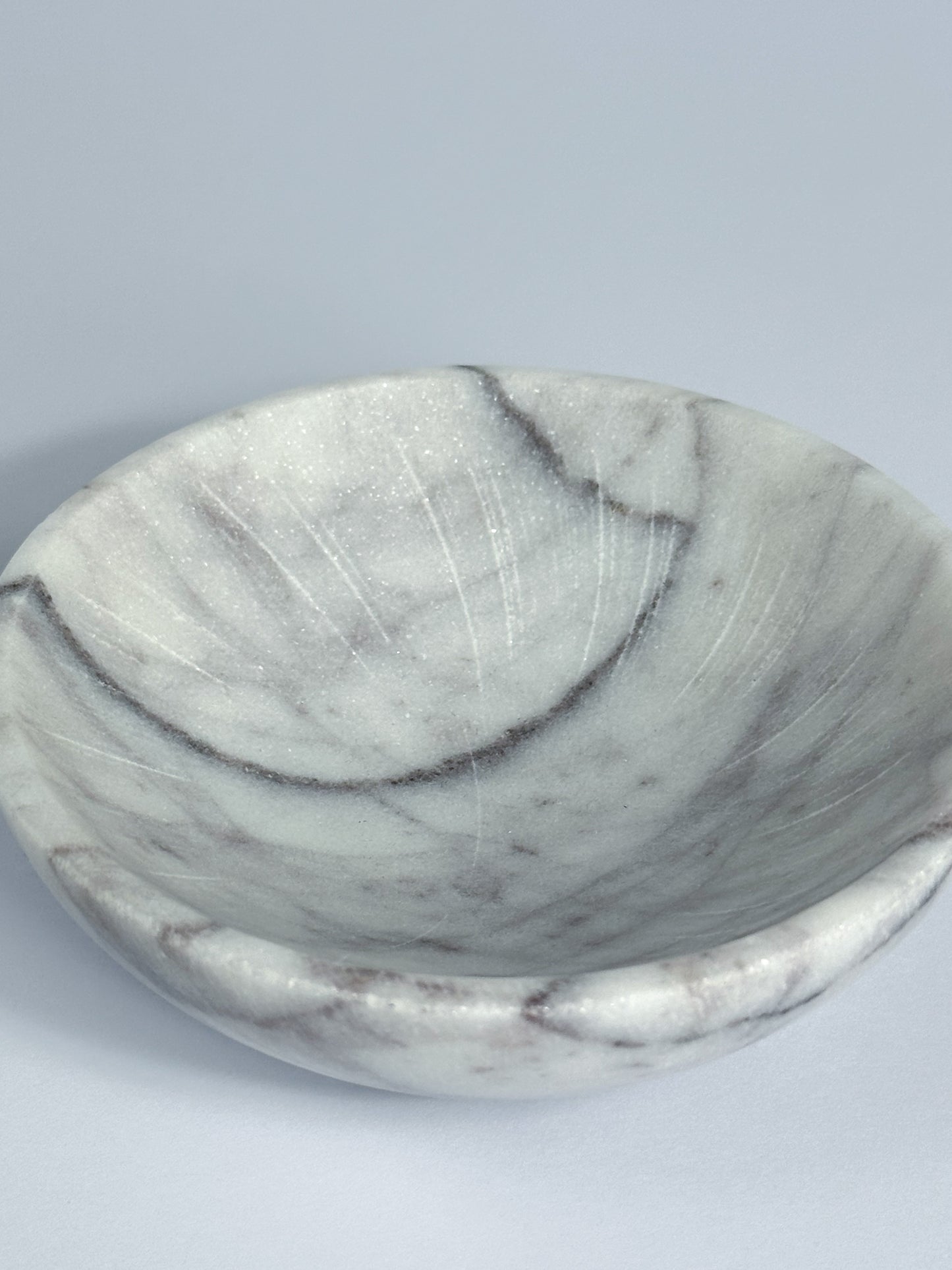 White and Grey Marble Trinket Dishes